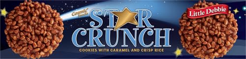 Little Debbie Star Crunch 12 Individually Wrapped Cookies, Chocolate, Caramel and Fudge, 13 Oz