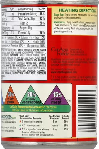 Chef Boyardee Overstuffed Beef Ravioli, 15 Oz Can