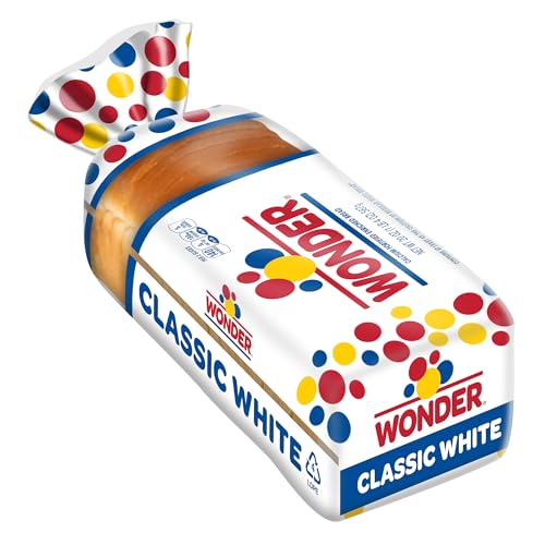 Wonder Bread Classic White Sandwich Bread, Sliced White Bread, 20 Oz Loaf