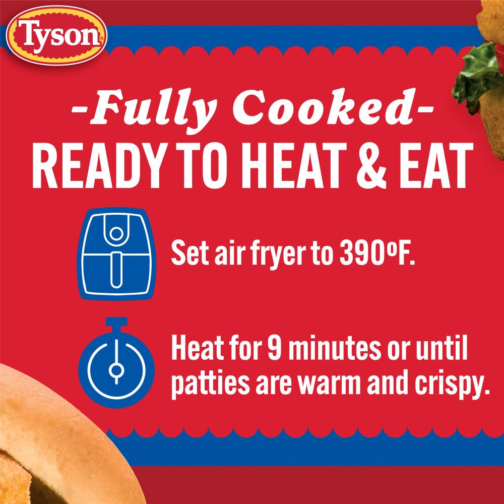 Tyson Frozen Chicken Patties, 23 Oz