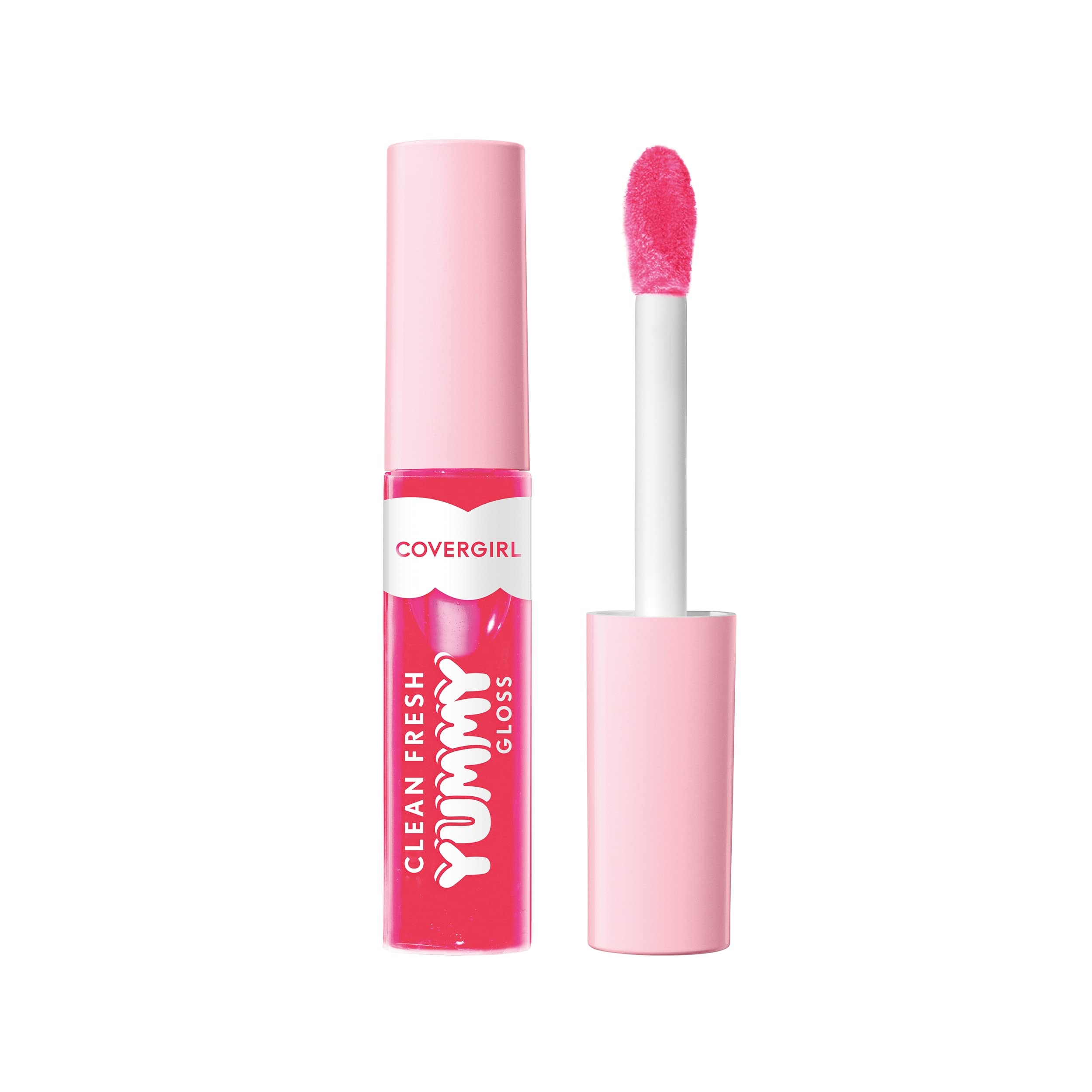 COVERGIRL Clean Fresh Yummy Lip Gloss, Sheer, Natural Scents, Vegan Formula - 300 Acai You Later, 0.33 fl oz