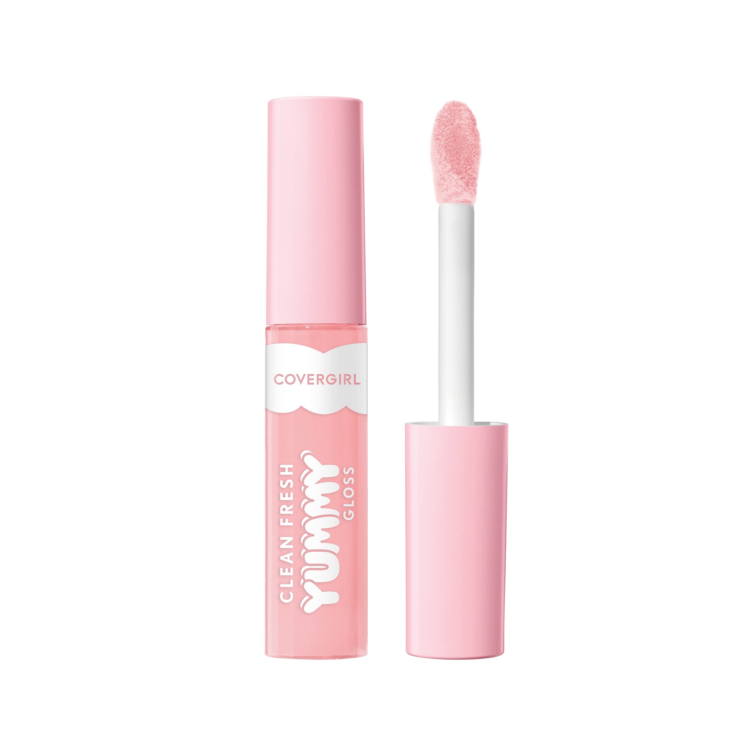 COVERGIRL Clean Fresh Yummy Lip Gloss, Sheer, Natural Scents, Vegan Formula - 300 Acai You Later, 0.33 fl oz