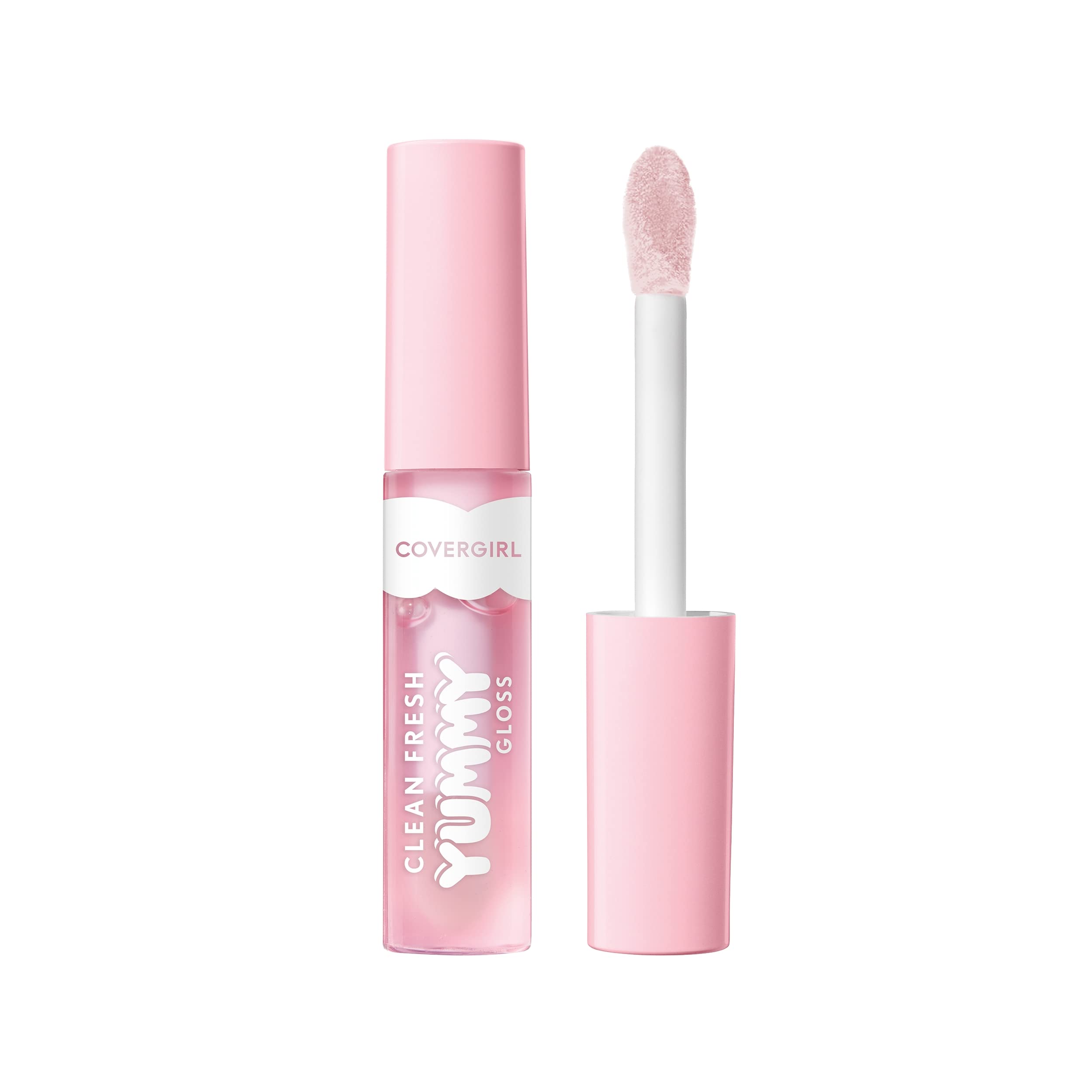 COVERGIRL Clean Fresh Yummy Lip Gloss, Sheer, Natural Scents, Vegan Formula - 300 Acai You Later, 0.33 fl oz