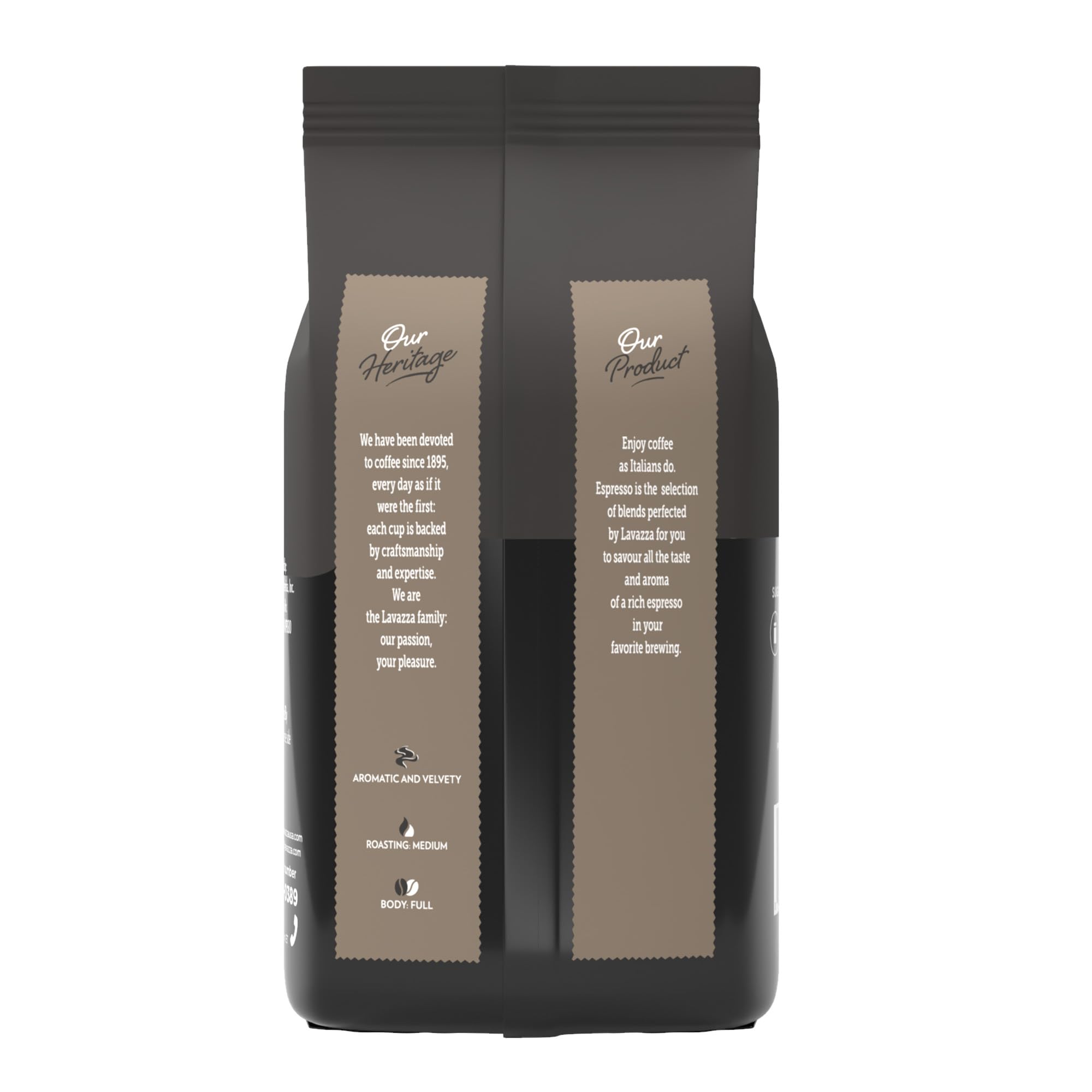 Lavazza Super Crema Whole Bean Coffee, Medium Espresso Roast, Arabica and Robusta Blend, 2.2 lb Bag, Package May Vary (Pack of 1)