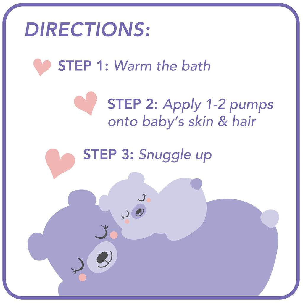 Jergens Baby Calming Head to Toe Foaming Wash, Baby Shampoo and Body Wash, Shampoo Tear Free, Kids Foaming Body Wash, 18 Fl Oz