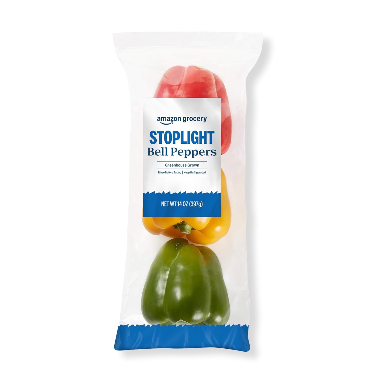 Amazon Grocery, Stoplight Bell Peppers, 3 Ct (Previously Fresh Brand, Packaging May Vary)