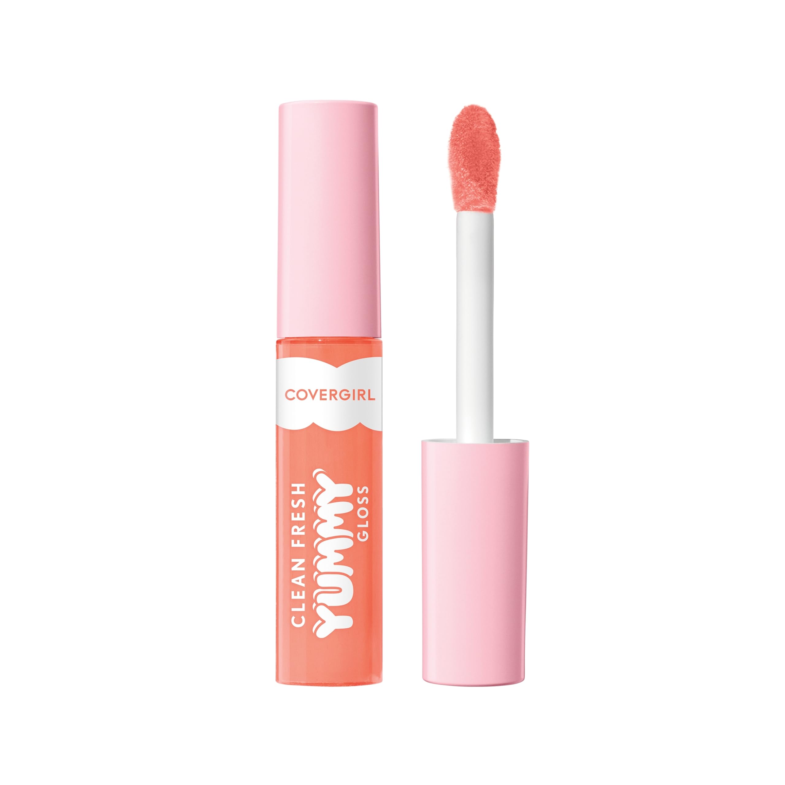 COVERGIRL Clean Fresh Yummy Lip Gloss, Sheer, Natural Scents, Vegan Formula - 300 Acai You Later, 0.33 fl oz