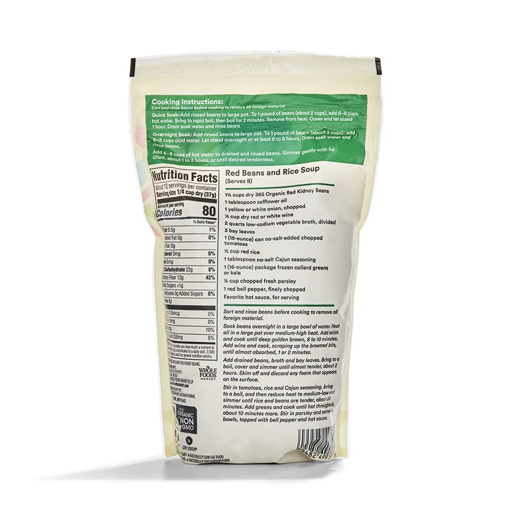 365 by Whole Foods Market, Organic Red Kidney Beans, 16 Ounce