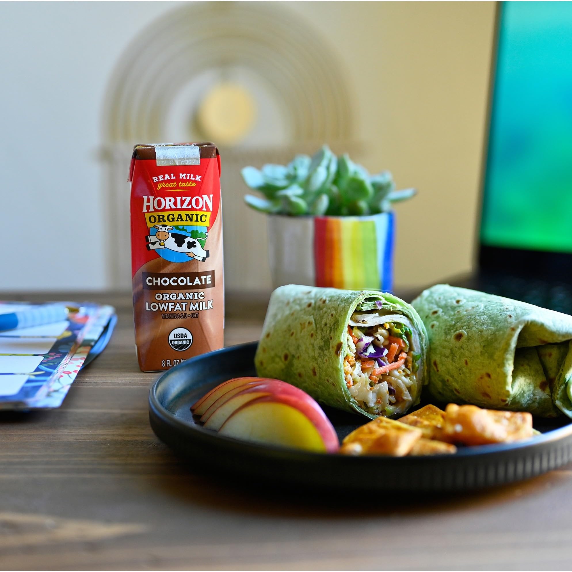 Horizon Organic Shelf Stable 1% Lowfat Strawberry Milk Boxes, 8 fl oz, 6 Count - 8g Protein per Serving, USDA Organic, Ready to Drink for Lunchbox, Travel, or On-the-Go, No Refrigeration Needed