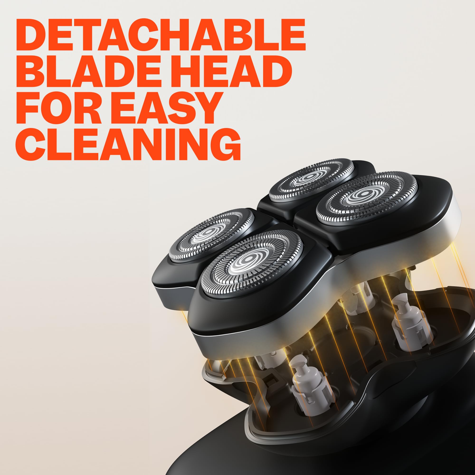 Freebird FlexSeries Electric Head & Body Hair Shaver - Mens Cordless Rechargeable Wet/Dry Skull Bald Head Back & Groin Waterproof Razor with Rotary Blades, Clippers, Nose Trimmer, Brush, Massager