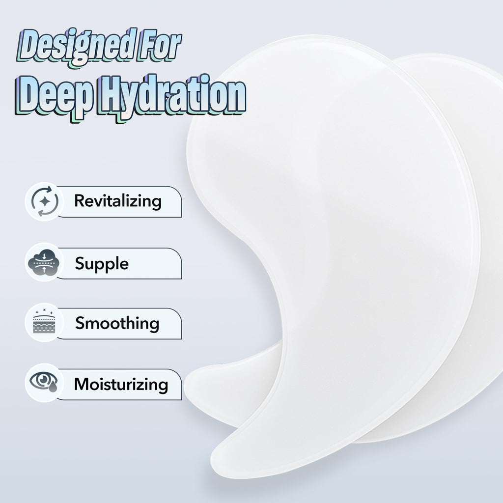 24K Gold Under Eye Patches - 60 Pack for Puffy Eyes, Dark Circles, Bags & Wrinkles with Collagen & Hyaluronic Acid - Eye Care Pads for Daily Skincare (Gold)