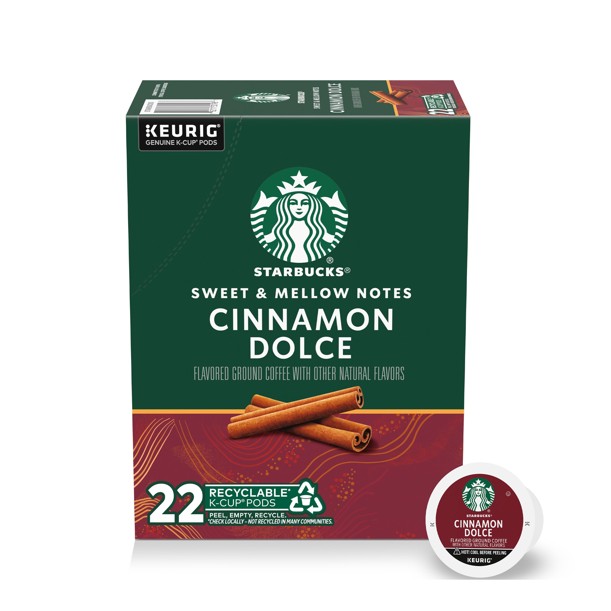 Starbucks K-Cup Coffee Pods, Medium Roast Hot or Iced Coffee, Pike Place Roast, 22 Keurig Pods