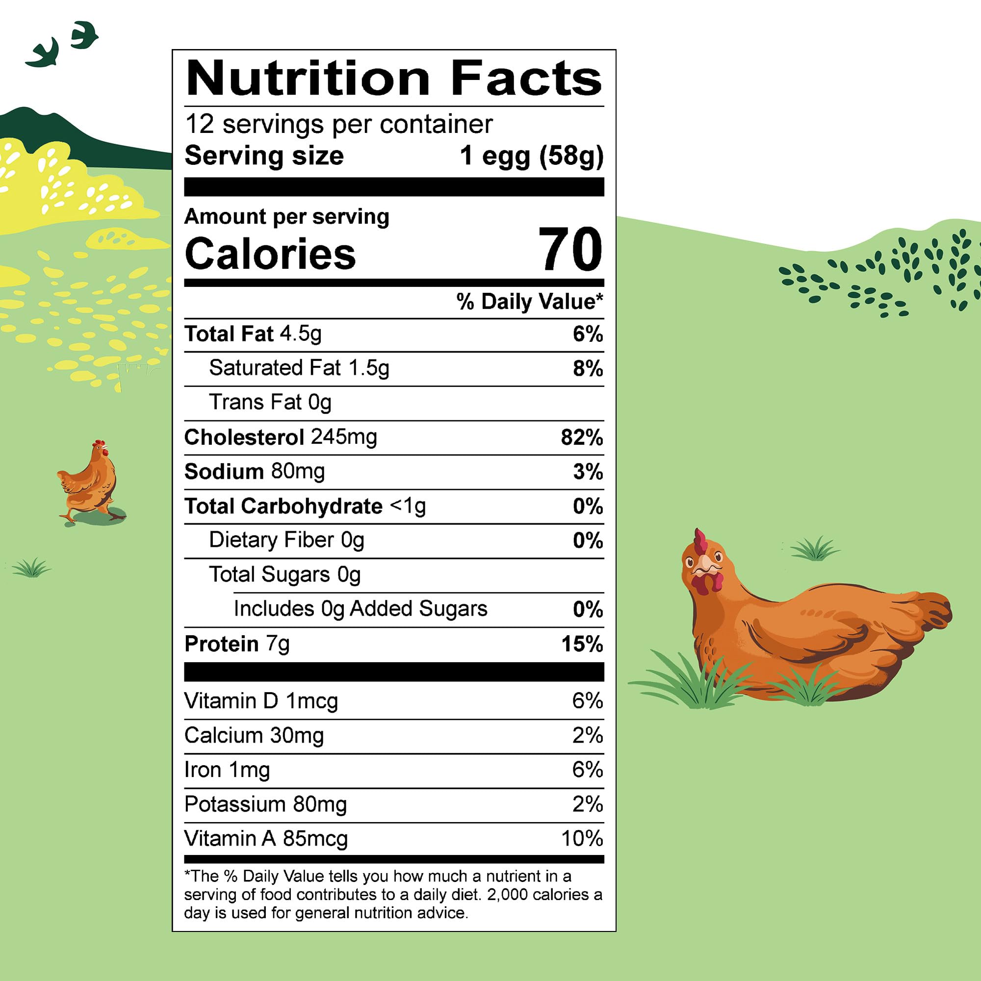 Organic Eggs Free Range Large Brown, 12 Count