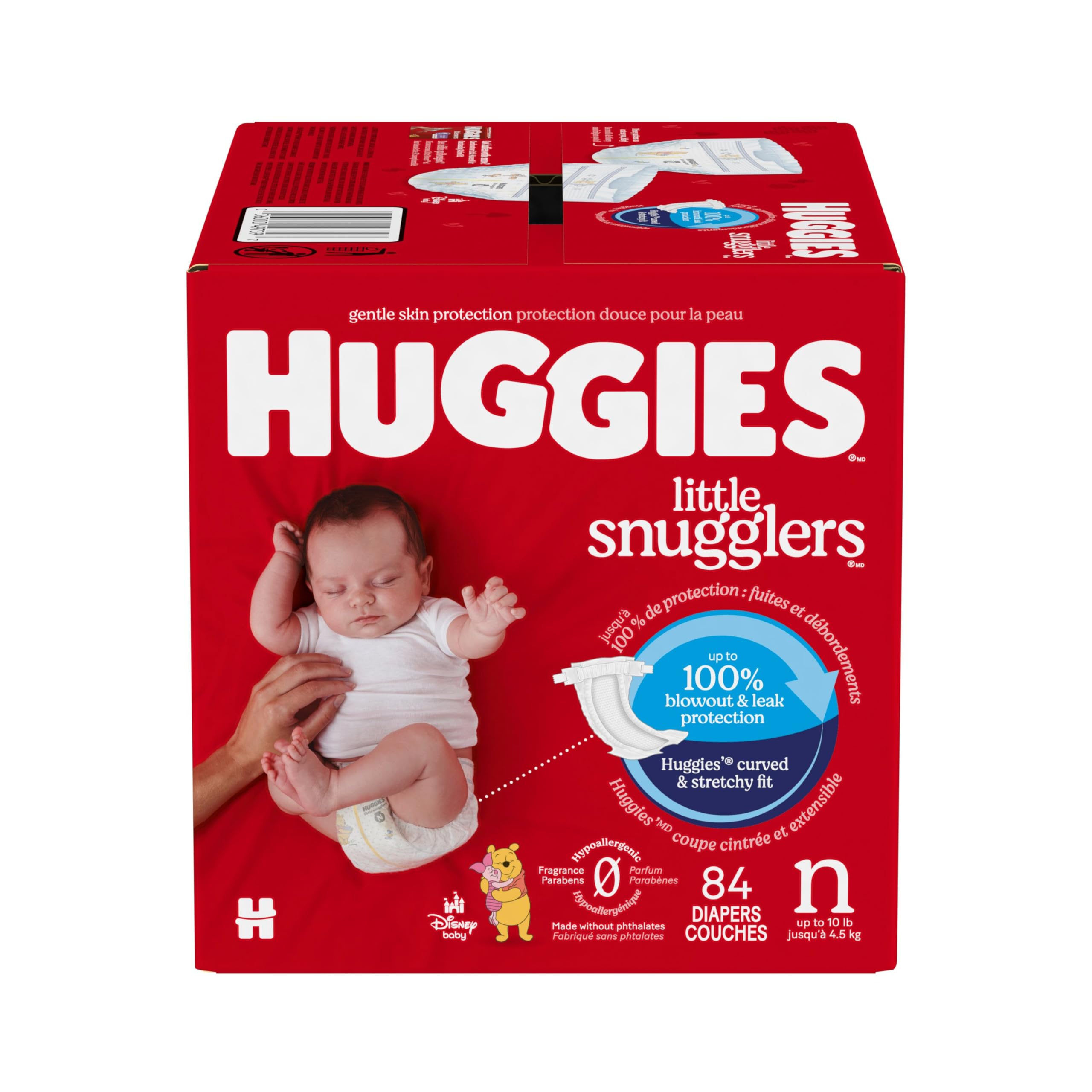 Huggies Size 1 Diapers, Little Snugglers Diapers, Size 1 (8-14 lbs), 198 Count (6 Packs of 33), Packaging May Vary