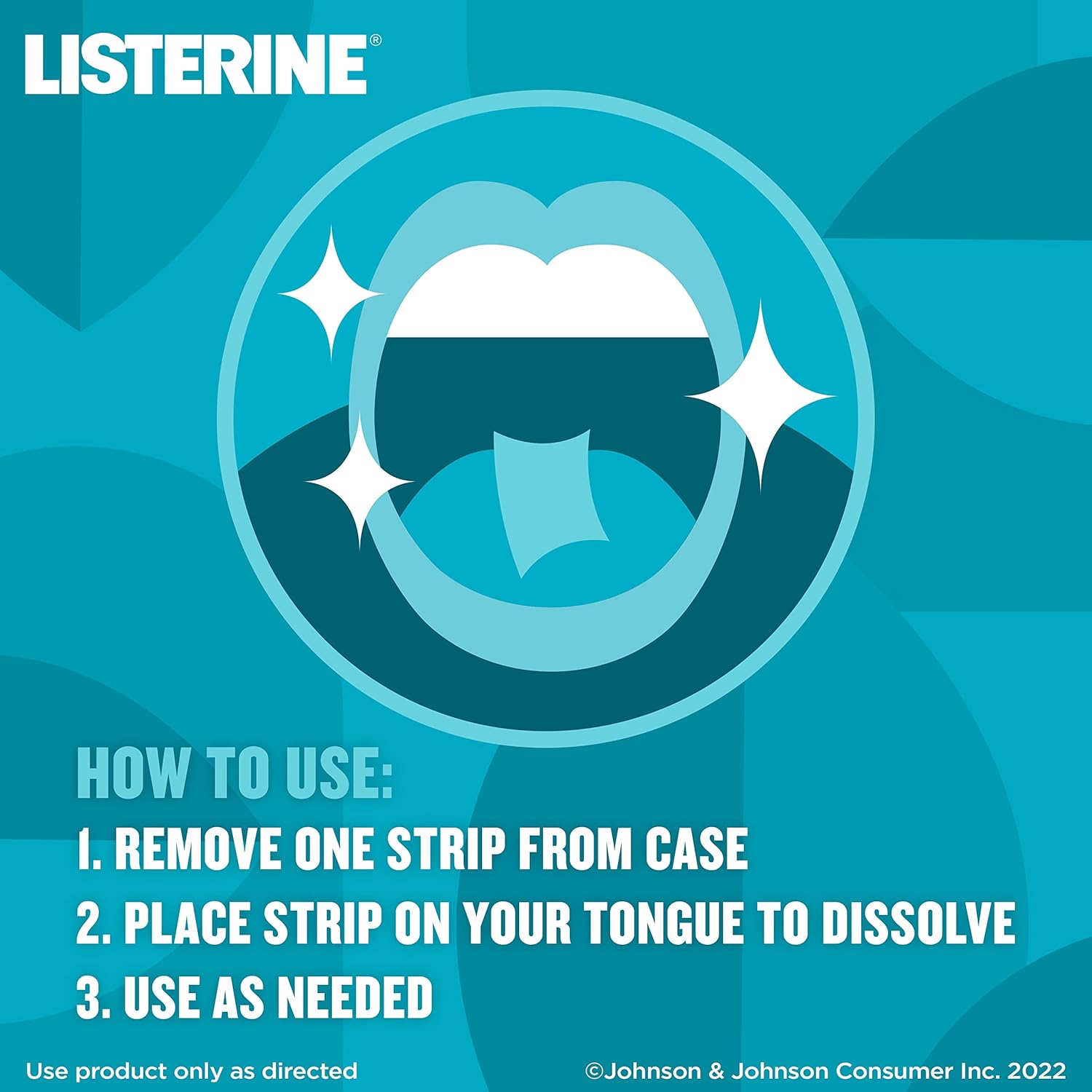 Listerine PocketPaks Cool Mint Breath Strips, Portable Pocket-Sized Oral Care Mouth Freshener, Dissolving Strips Kill 99% of Bad Breath Germs, Sugar Free, 3 x 24-Strip Packs