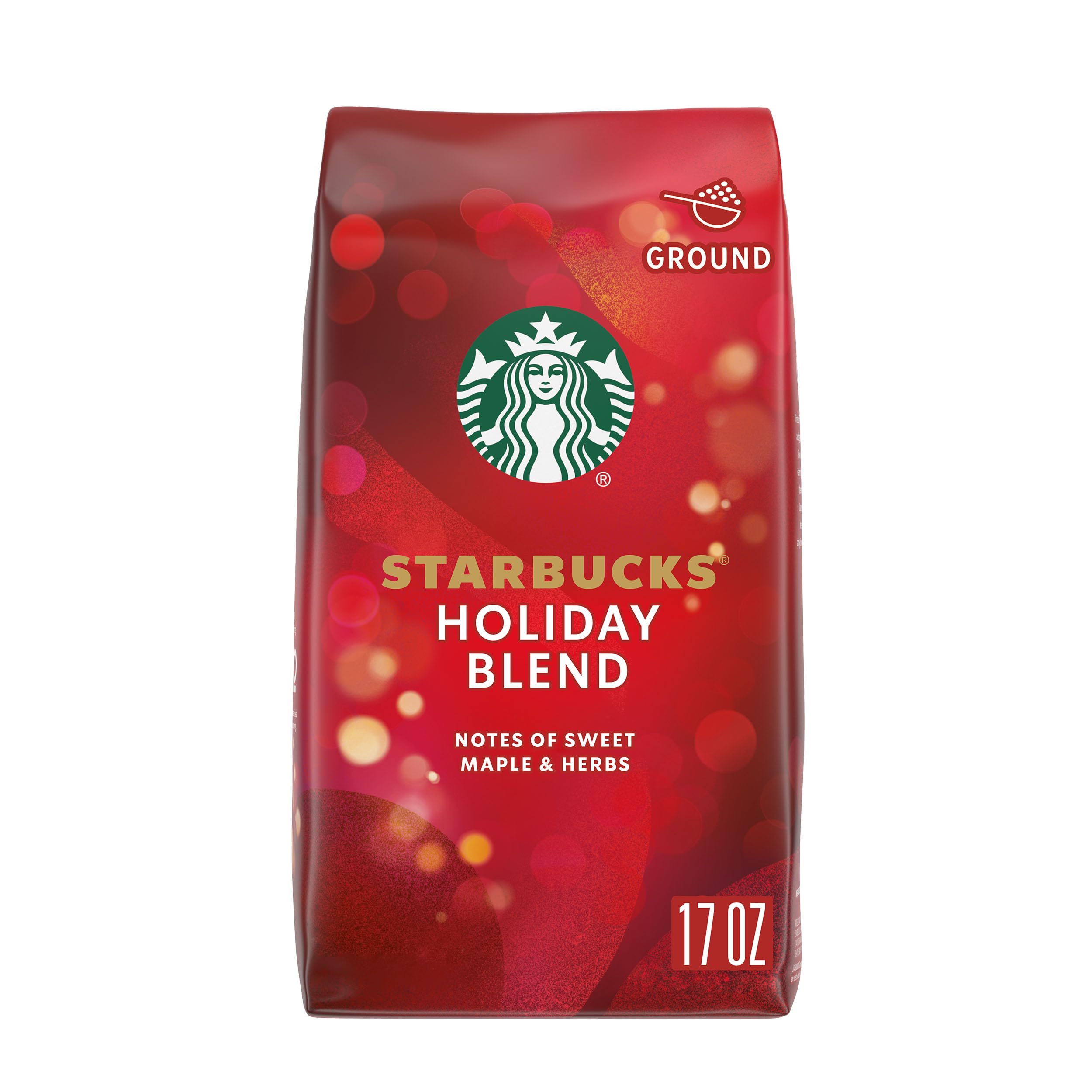 Starbucks Ground Coffee, Medium Roast Hot or Iced Coffee, Breakfast Blend, 18 oz