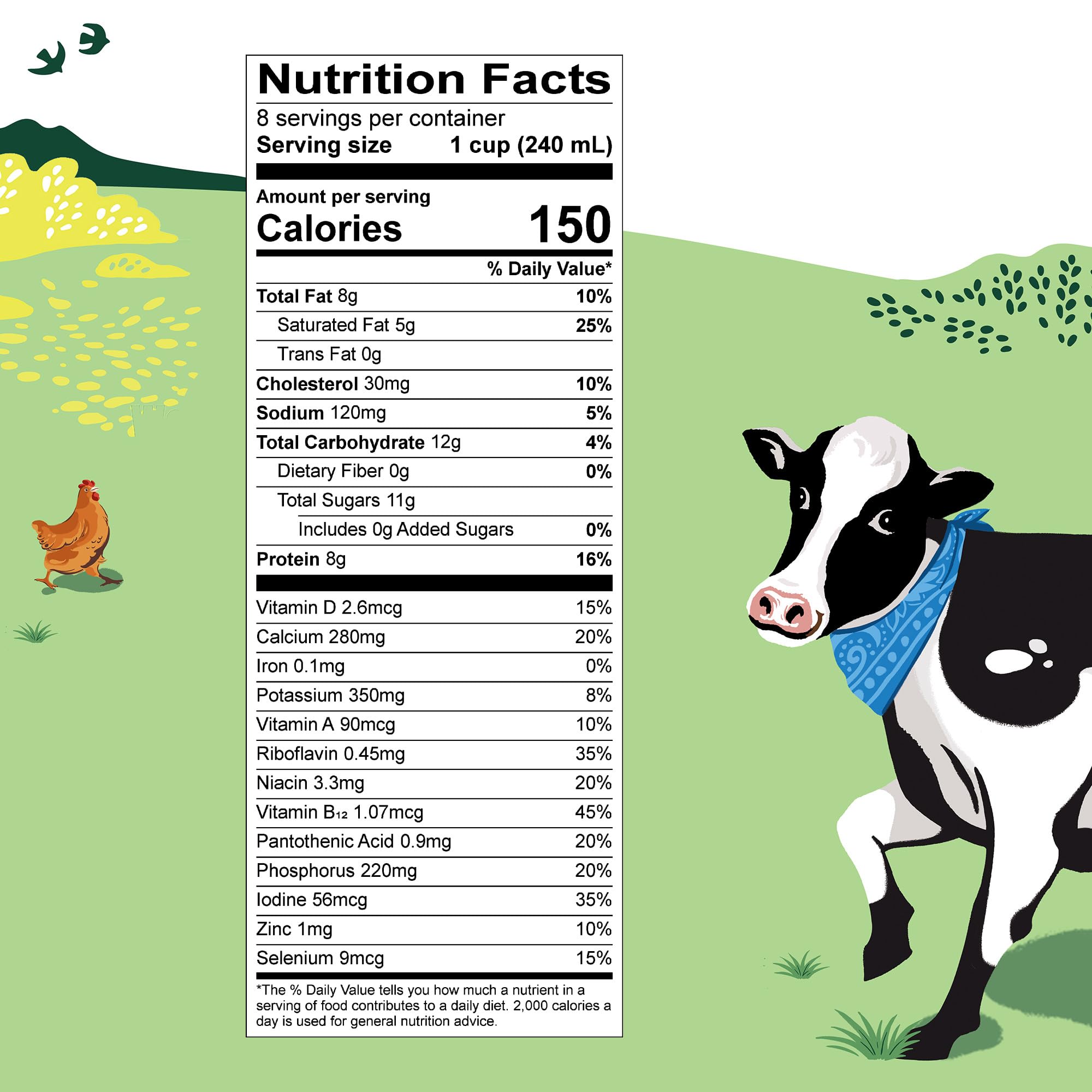 Organic Valley, Organic Whole Milk, 64 Oz (Half Gallon)