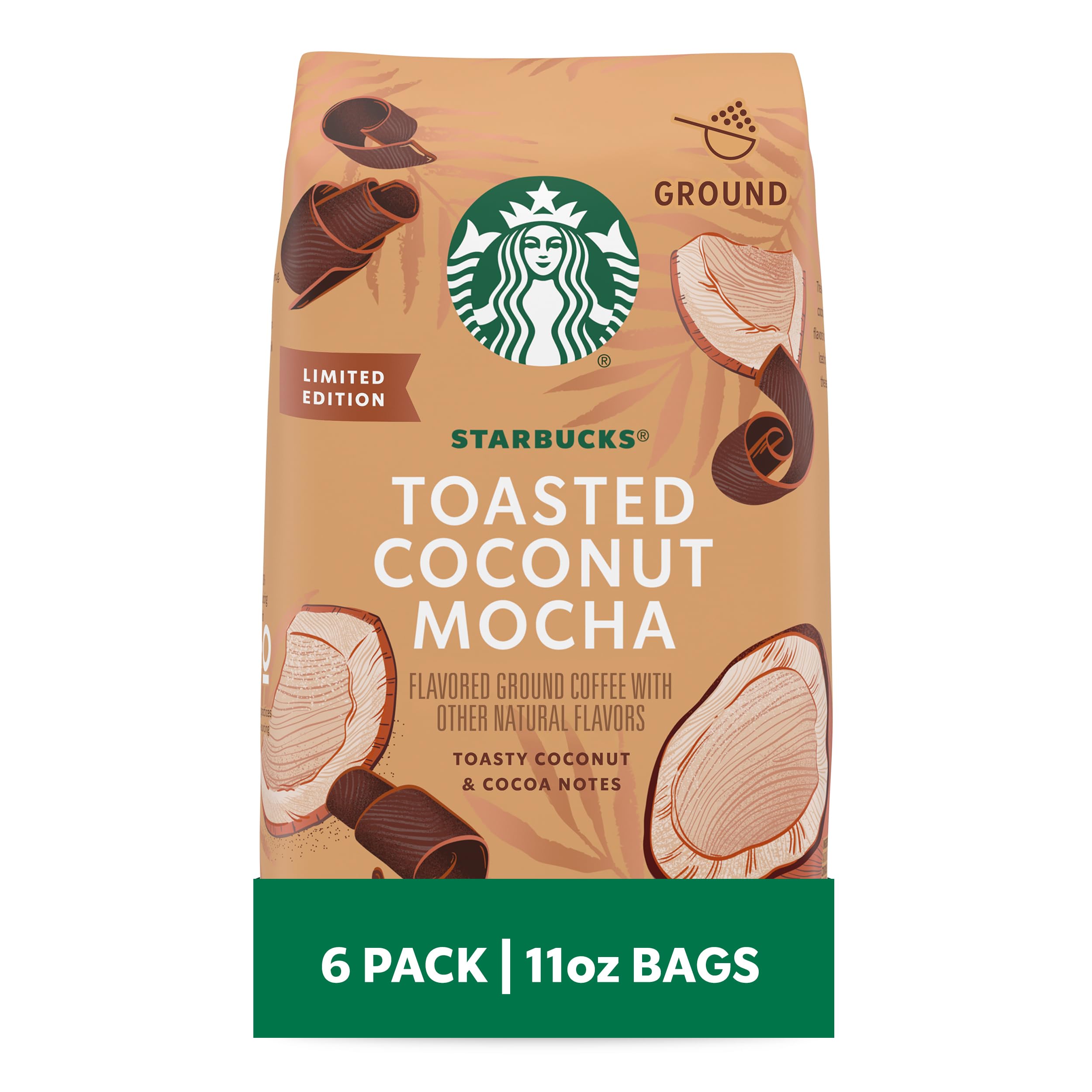 Starbucks Ground Coffee, Medium Roast Hot or Iced Coffee, Breakfast Blend, 18 oz