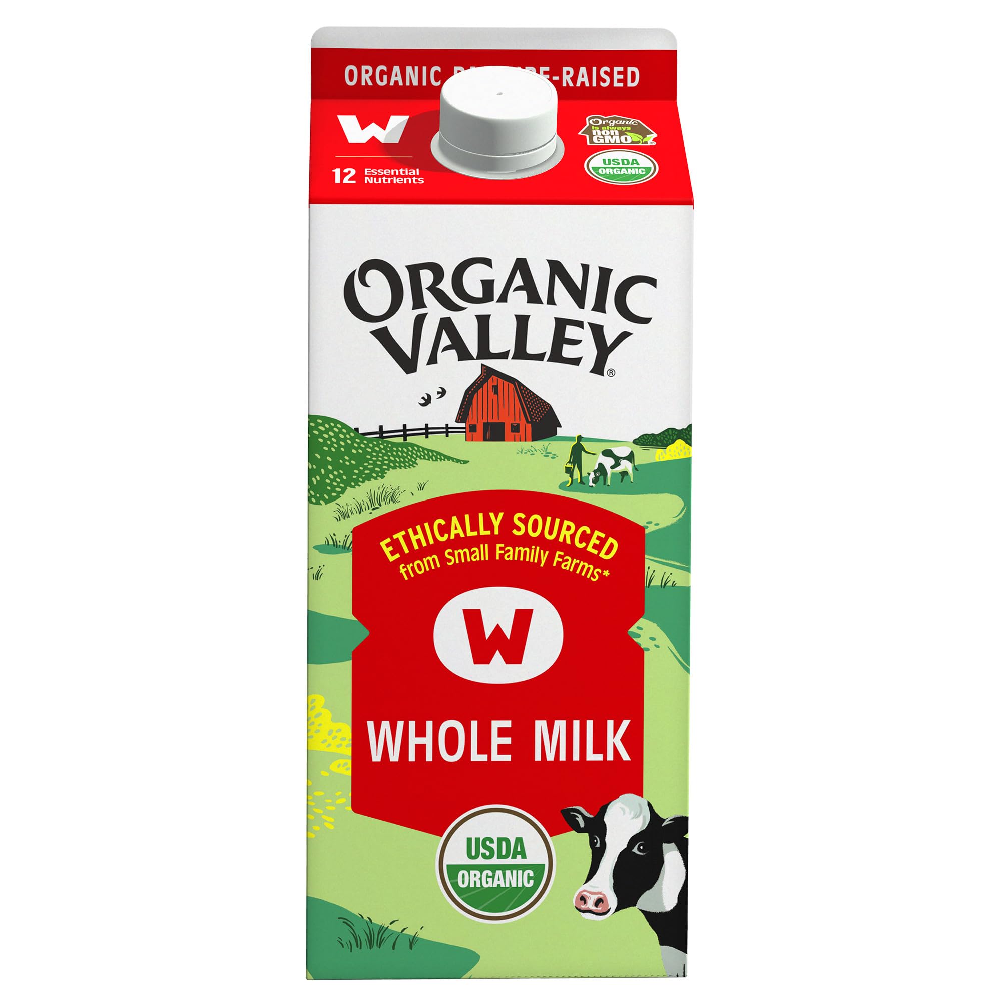 Organic Valley, Organic Whole Milk, 64 Oz (Half Gallon)