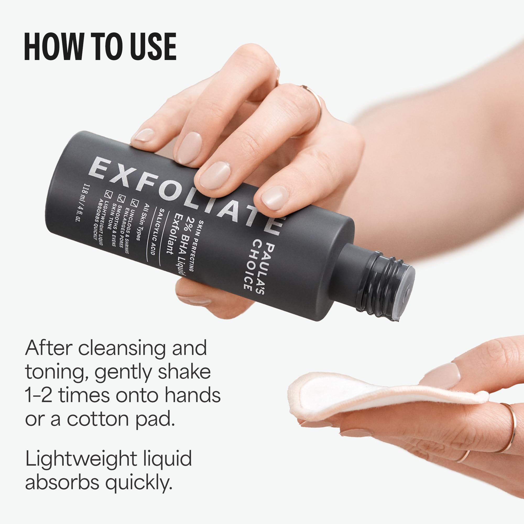 Paula's Choice SKIN PERFECTING 2% BHA Liquid Exfoliant with Salicylic Acid, Facial Polish for Enlarged Pores, Wrinkles & Fine Lines, Suitable for Blackhead-Prone Skin, Fragrance-Free