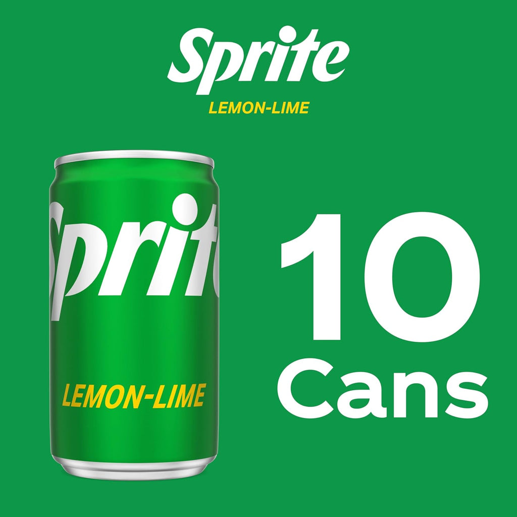 Sprite Lemon Lime Soda Soft Drinks, 7.5 fl oz, 10 Pack
