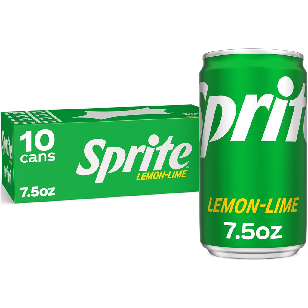 Sprite Lemon Lime Soda Soft Drinks, 7.5 fl oz, 10 Pack