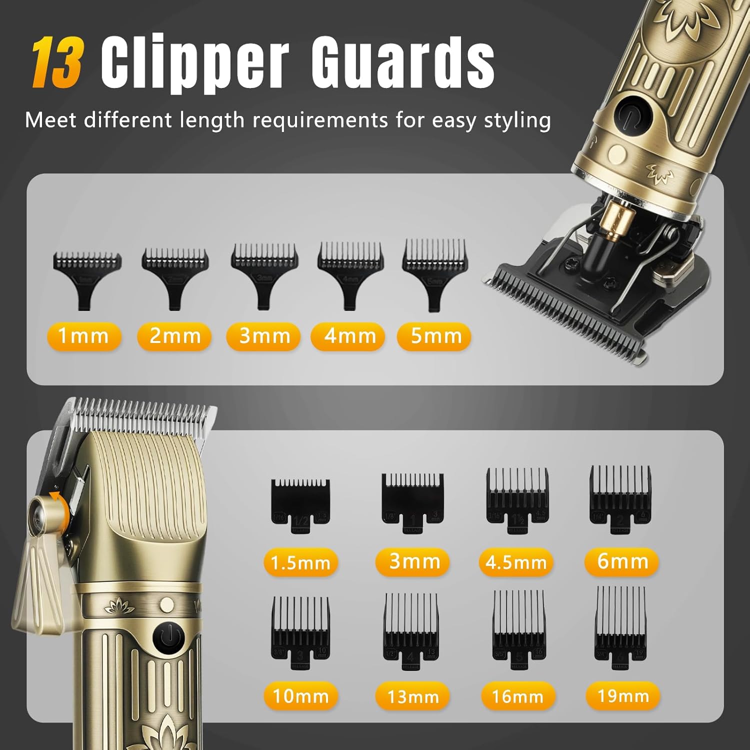 Hair Clippers for Men Professional, T-Blade Barber Clippers and Trimmer Set, 4 in 1 Mens Cordless Hair Clipper for Barber Kit, Foil Thaver and Nose Trimmer for Men with LED Display Gifts