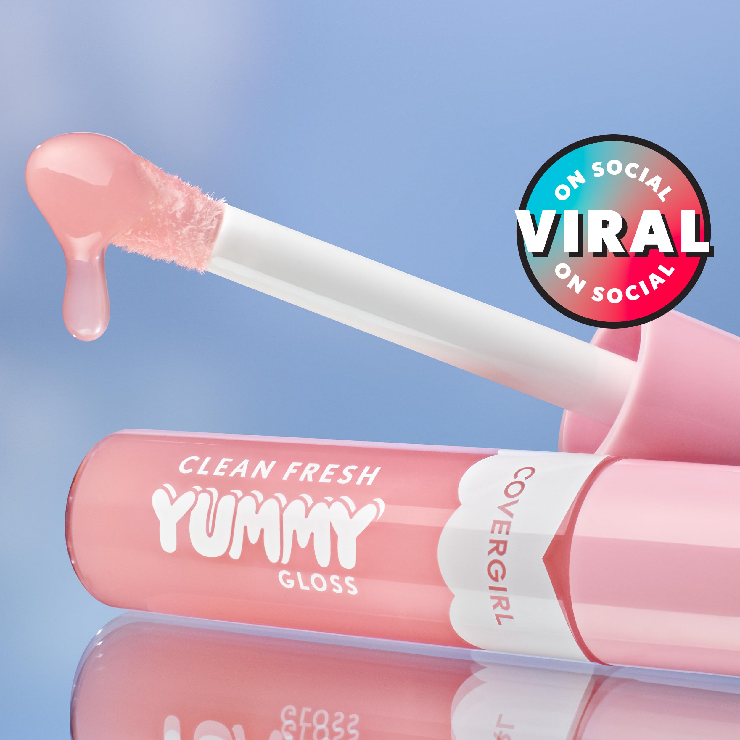 COVERGIRL Clean Fresh Yummy Lip Gloss, Sheer, Natural Scents, Vegan Formula - 300 Acai You Later, 0.33 fl oz
