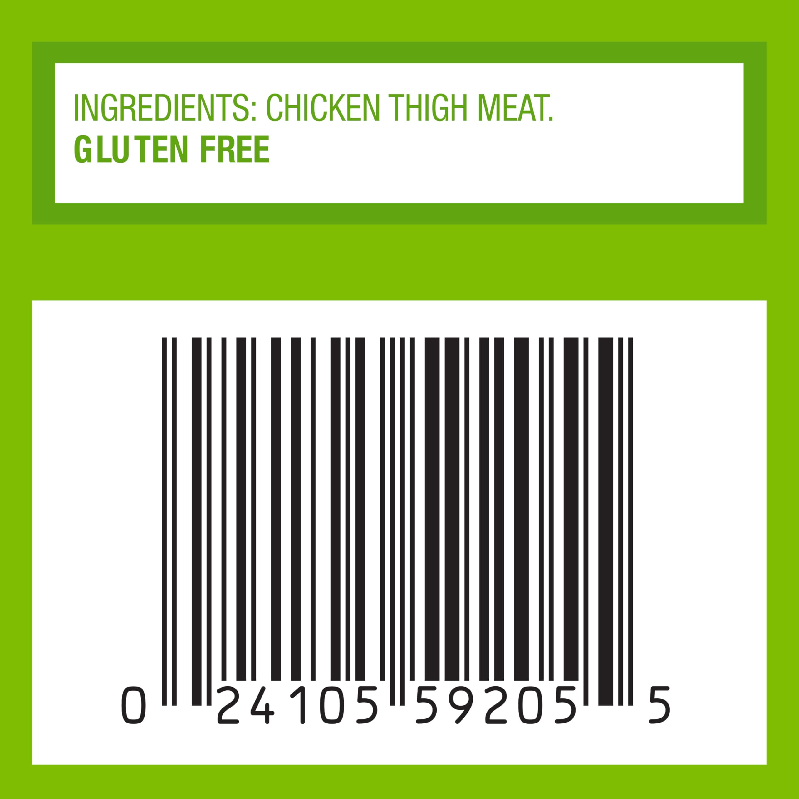 Just Bare® Chicken Natural Fresh Chicken Thighs | Antibiotic Free | Boneless | Skinless | 1.25 LB