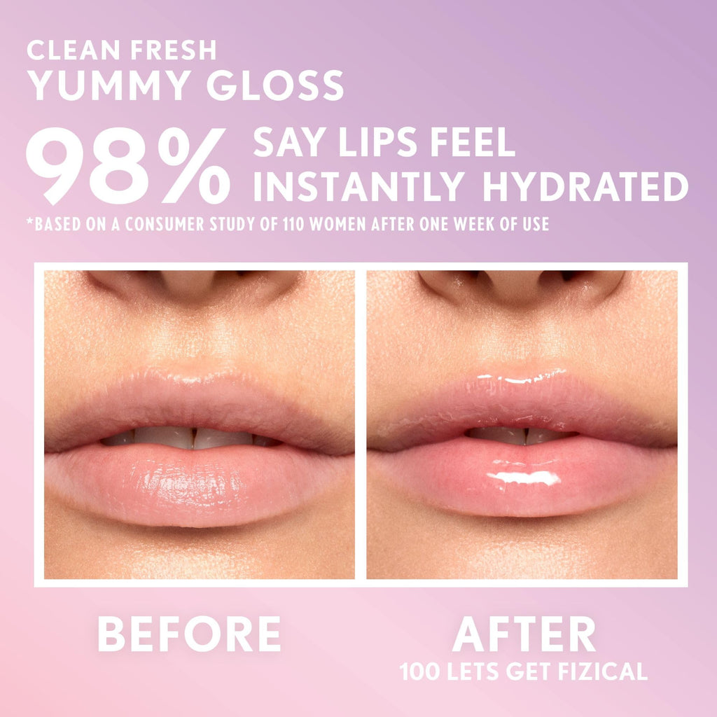 COVERGIRL Clean Fresh Yummy Lip Gloss, Sheer, Natural Scents, Vegan Formula - 300 Acai You Later, 0.33 fl oz
