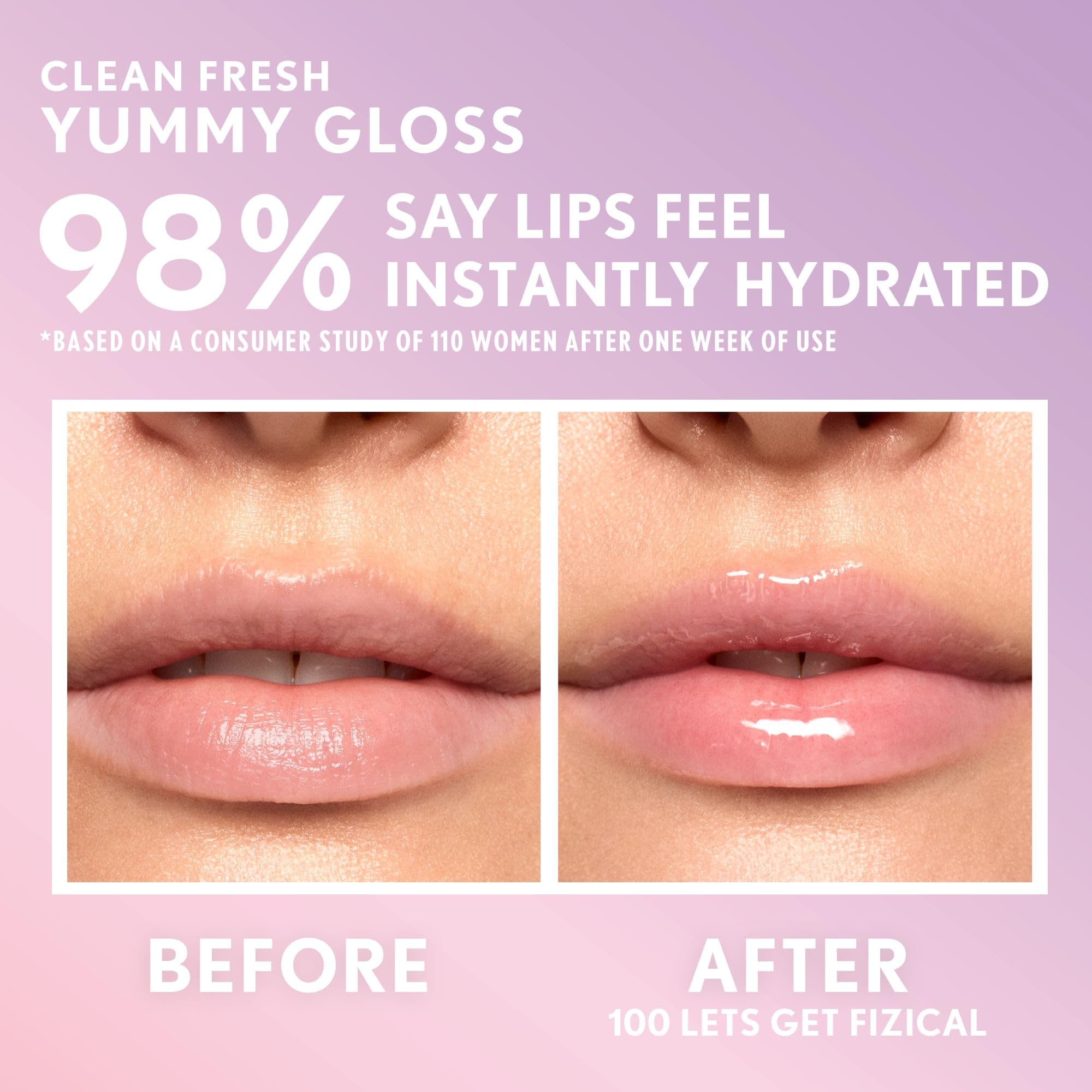 COVERGIRL Clean Fresh Yummy Lip Gloss, Sheer, Natural Scents, Vegan Formula - 300 Acai You Later, 0.33 fl oz