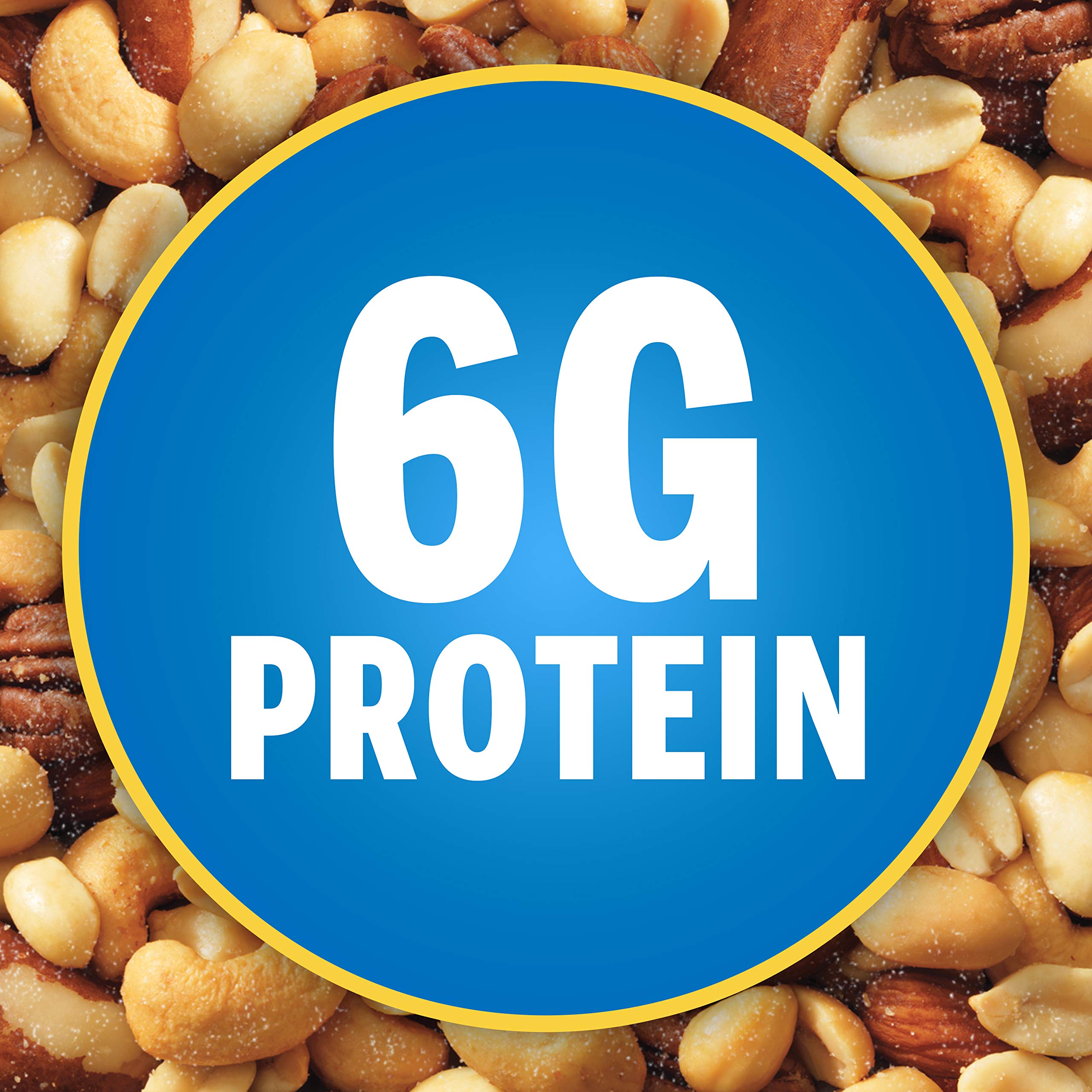 PLANTERS Deluxe Salted Mixed Nuts, Roasted Cashews, Almonds, Pecans, Pistachios, and Hazelnuts, Party Snacks, Plant-Based Protein, Quick Snack for Adults, After School Snack, 34oz Container