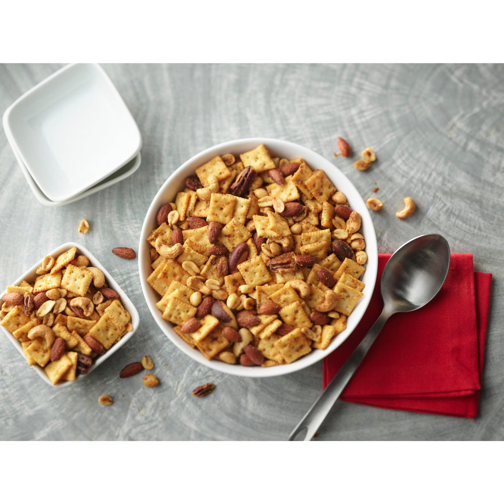 PLANTERS Deluxe Salted Mixed Nuts, Roasted Cashews, Almonds, Pecans, Pistachios, and Hazelnuts, Party Snacks, Plant-Based Protein, Quick Snack for Adults, After School Snack, 34oz Container