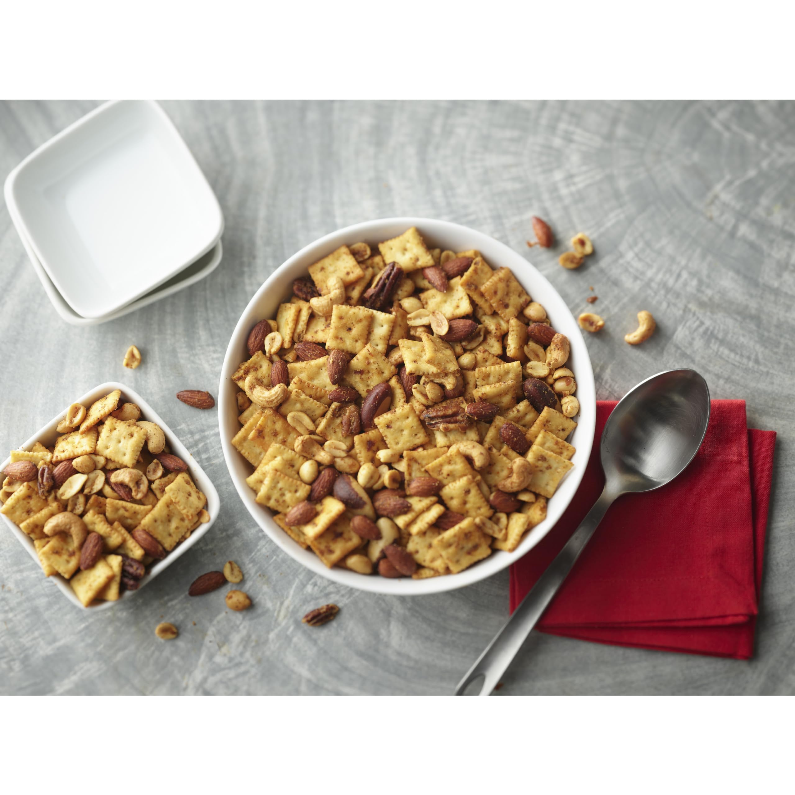 PLANTERS Deluxe Salted Mixed Nuts, Roasted Cashews, Almonds, Pecans, Pistachios, and Hazelnuts, Party Snacks, Plant-Based Protein, Quick Snack for Adults, After School Snack, 34oz Container