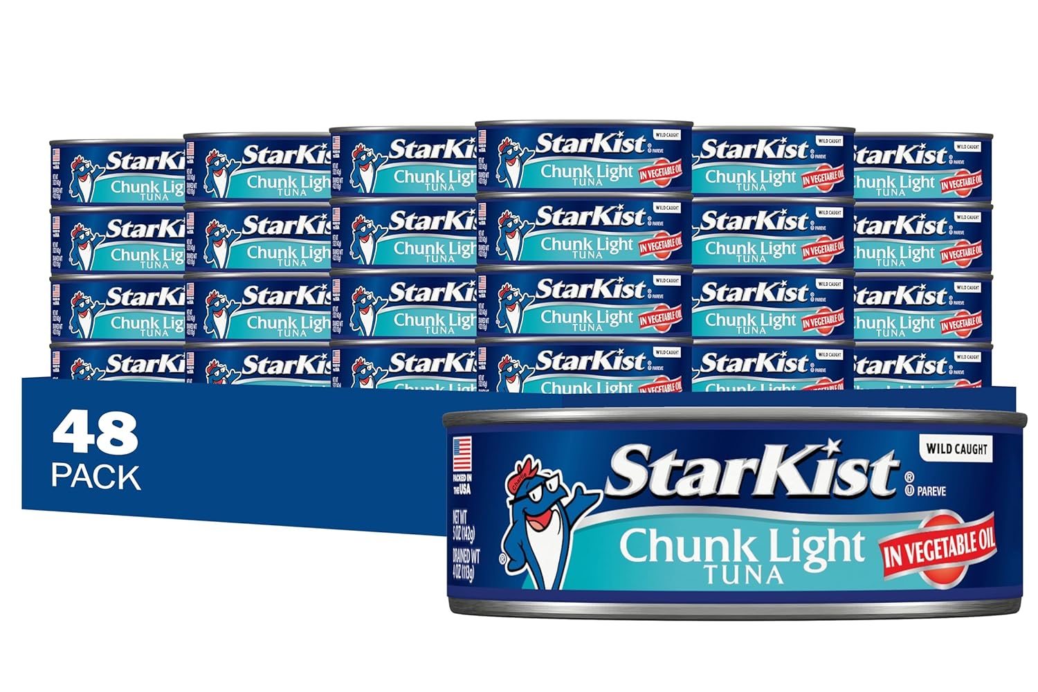 StarKist Chunk Light Tuna in Water, 5 oz (4 Pack) Canned Tuna Fish, Wild Caught, Gluten Free, Ready to Eat, Perfect for Salads, Keto Meals and Snacks, with 20g Protein & 90 Calories Per Serving