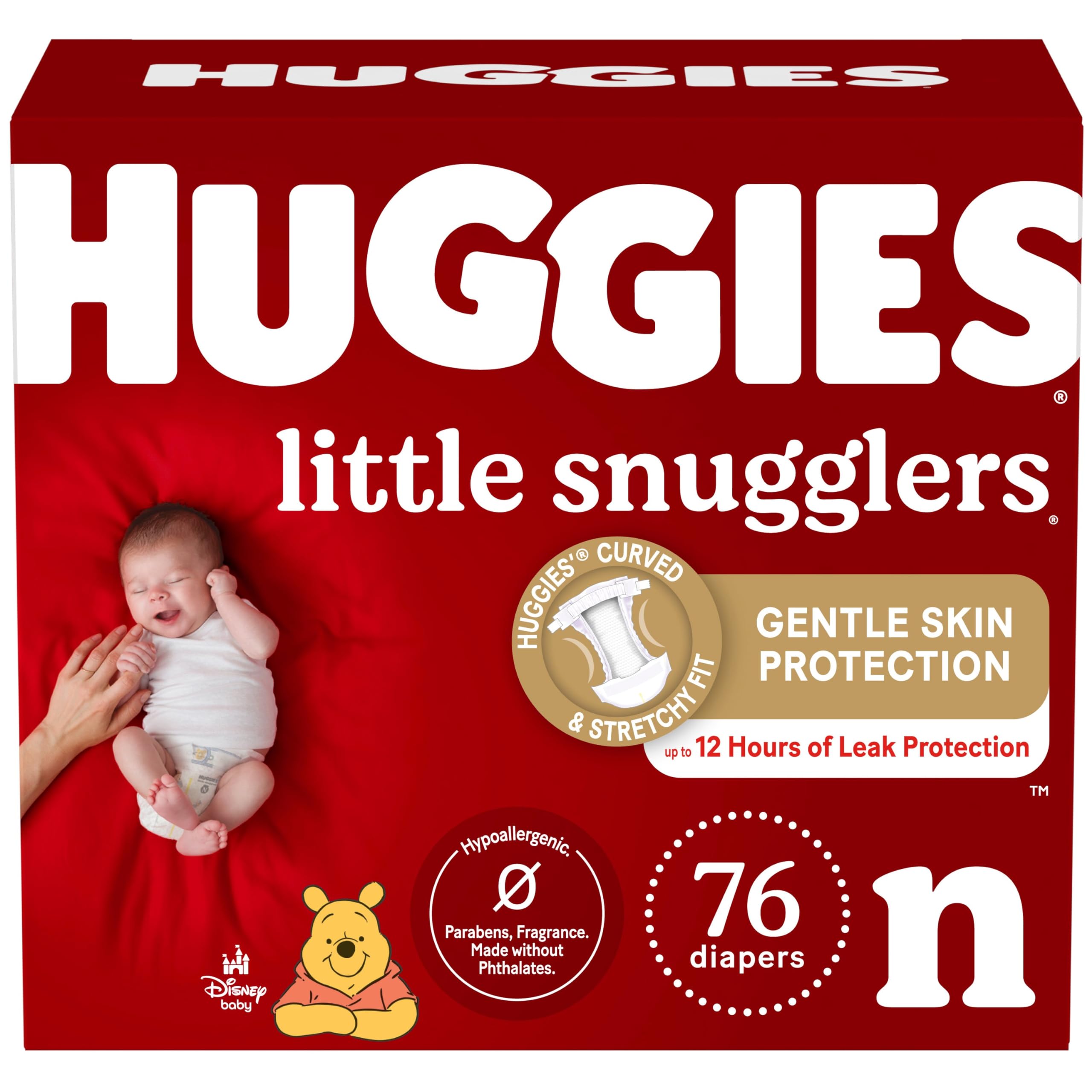 Huggies Size 1 Diapers, Little Snugglers Diapers, Size 1 (8-14 lbs), 198 Count (6 Packs of 33), Packaging May Vary