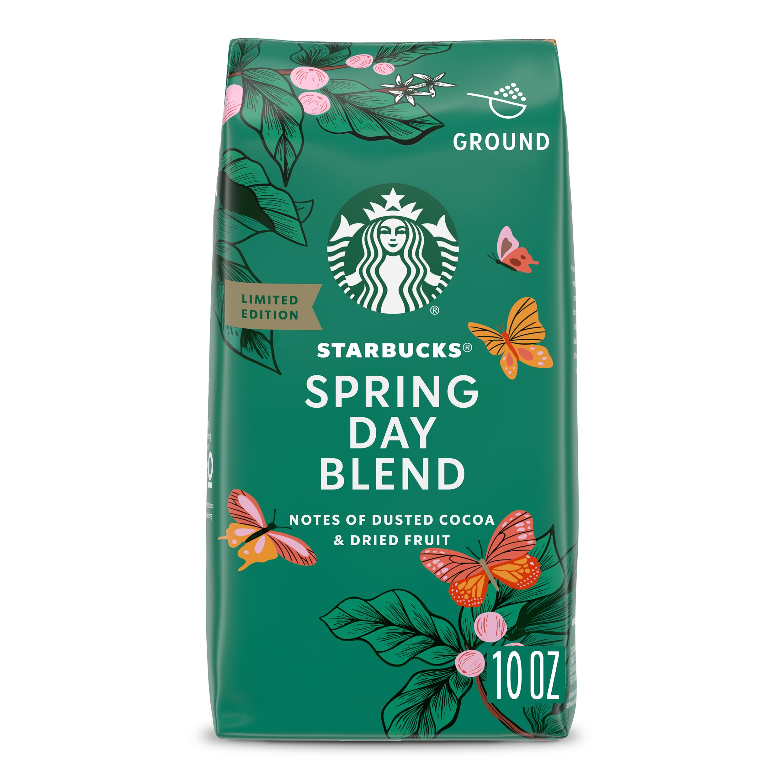 Starbucks Ground Coffee, Medium Roast Hot or Iced Coffee, Breakfast Blend, 18 oz