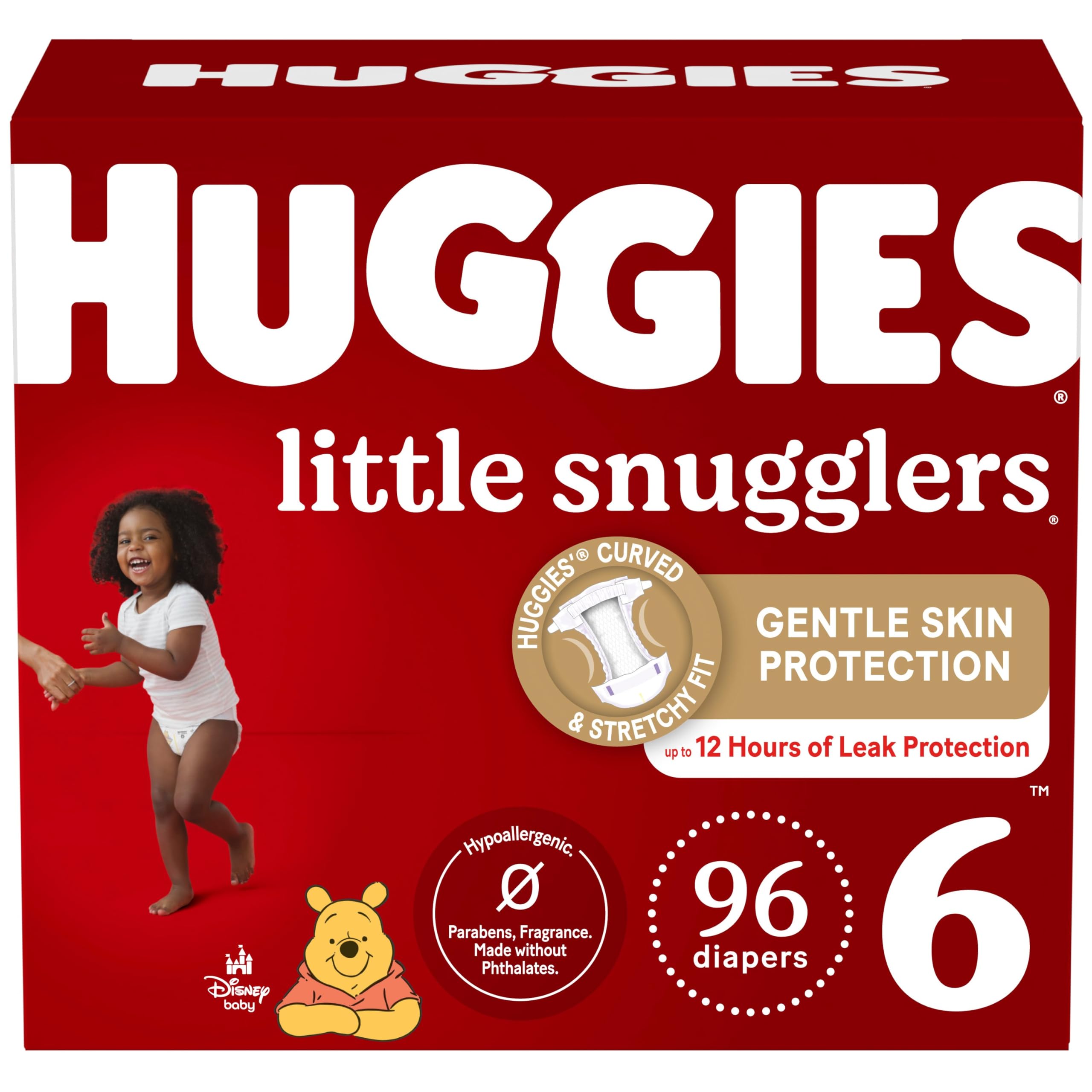 Huggies Size 1 Diapers, Little Snugglers Diapers, Size 1 (8-14 lbs), 198 Count (6 Packs of 33), Packaging May Vary