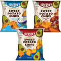 Jackson’s Sweet Potato Kettle Chips Avocado Oil Variety Pack made with Premium Oils (1.5 oz, Pack of 10) Sea Salt, Ranch and BBQ Flavors - Allergen-friendly, Gluten Free, Vegan