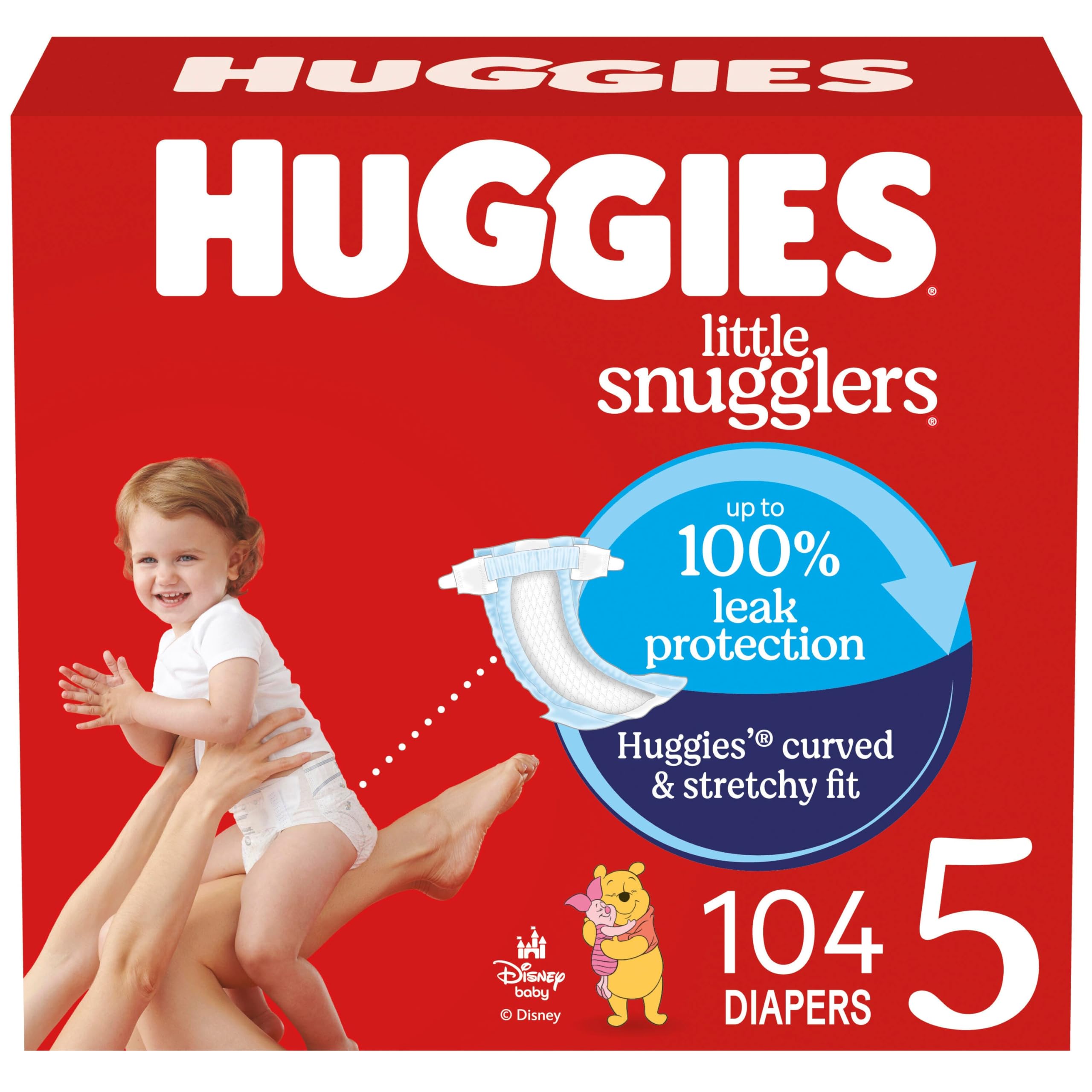 Huggies Size 1 Diapers, Little Snugglers Diapers, Size 1 (8-14 lbs), 198 Count (6 Packs of 33), Packaging May Vary