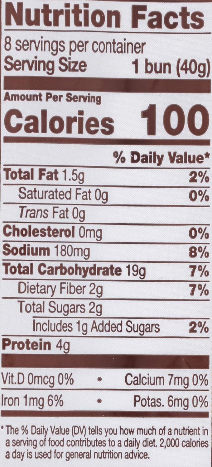 Ozery Bakery, Bun Whole Wheat Sandwich 100 Calorie, 11.3 Ounce (Frozen)