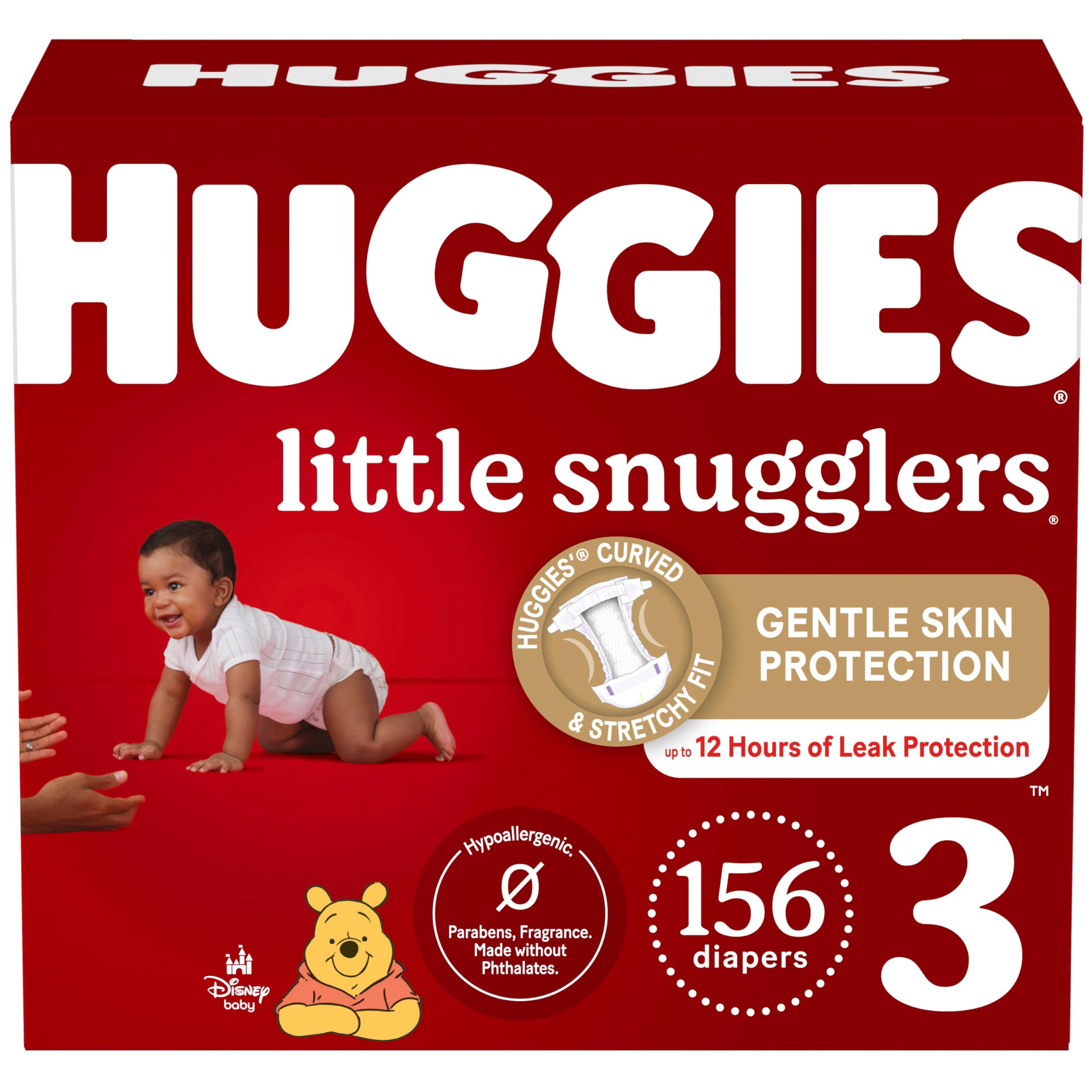 Huggies Size 1 Diapers, Little Snugglers Diapers, Size 1 (8-14 lbs), 198 Count (6 Packs of 33), Packaging May Vary