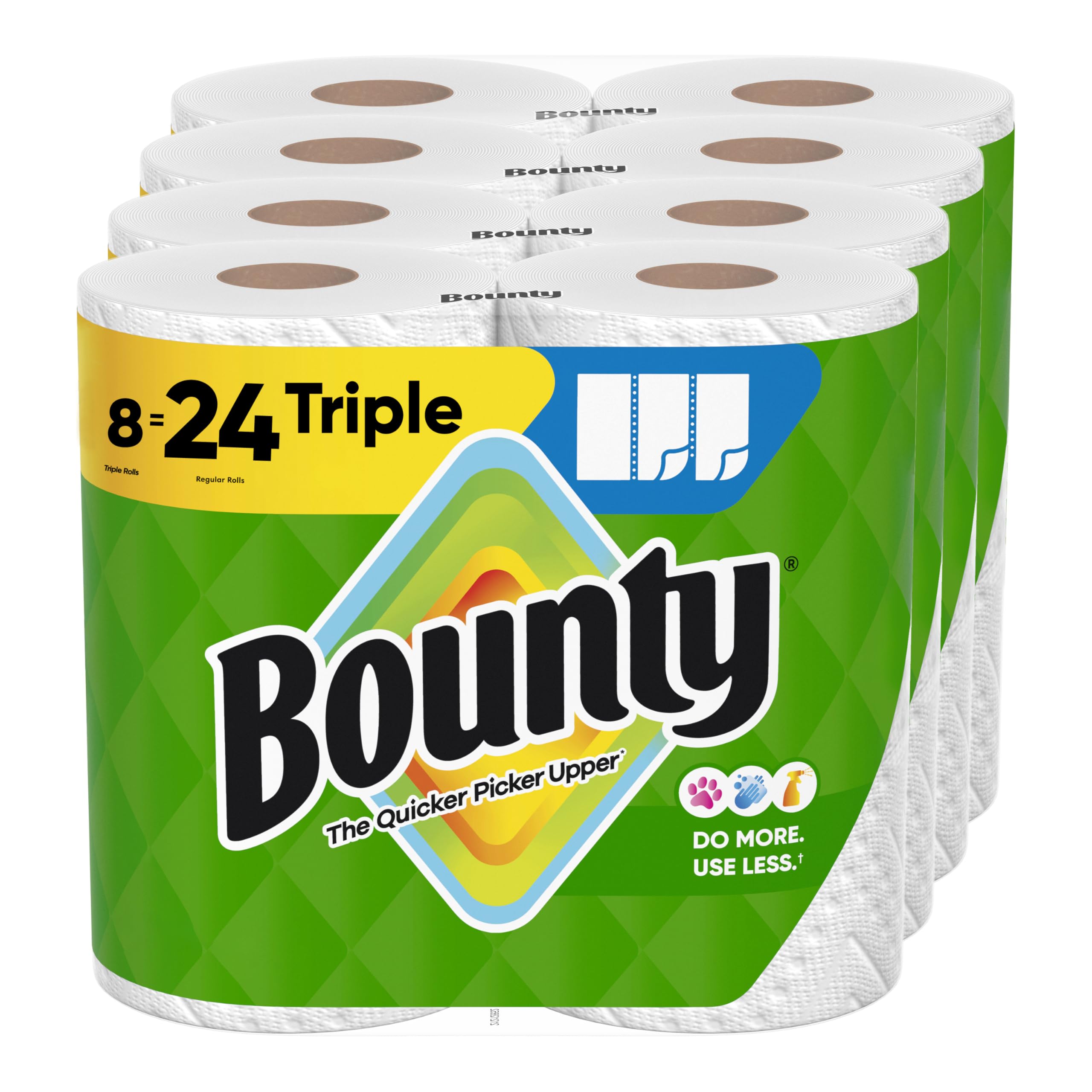 Bounty Select-A-Size Paper Towels, White, 2 Mega Rolls = 8 Regular Rolls
