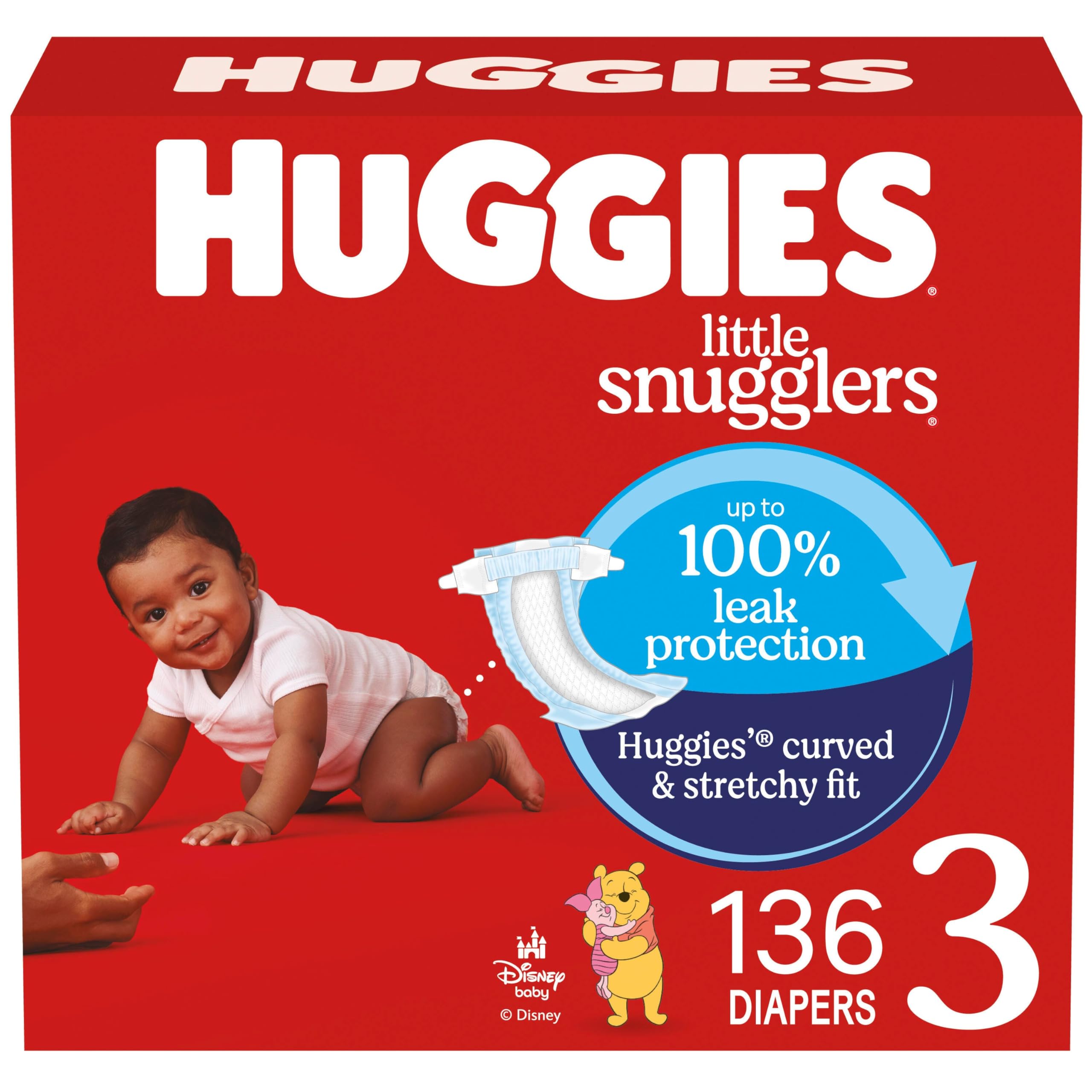 Huggies Size 1 Diapers, Little Snugglers Diapers, Size 1 (8-14 lbs), 198 Count (6 Packs of 33), Packaging May Vary