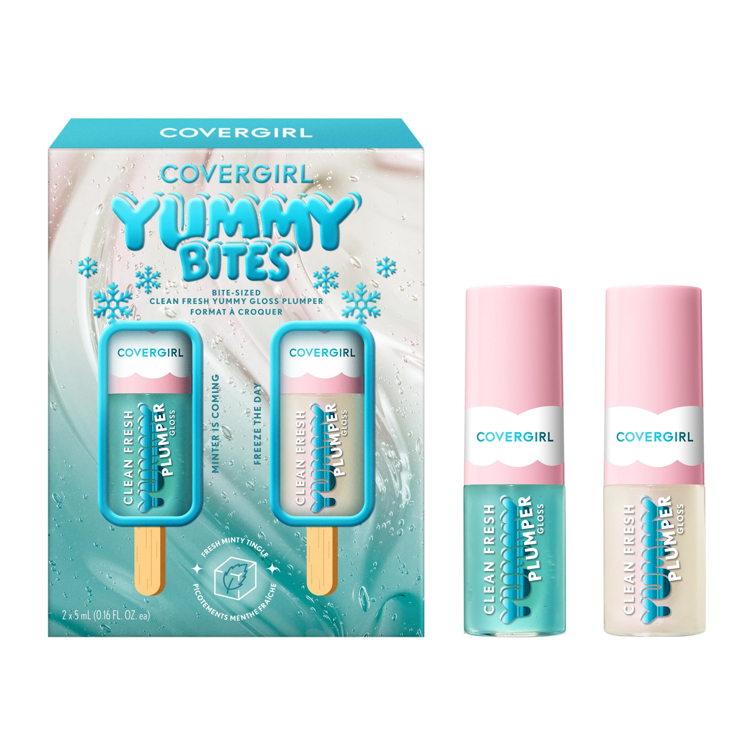 COVERGIRL Clean Fresh Yummy Lip Gloss, Sheer, Natural Scents, Vegan Formula - 300 Acai You Later, 0.33 fl oz