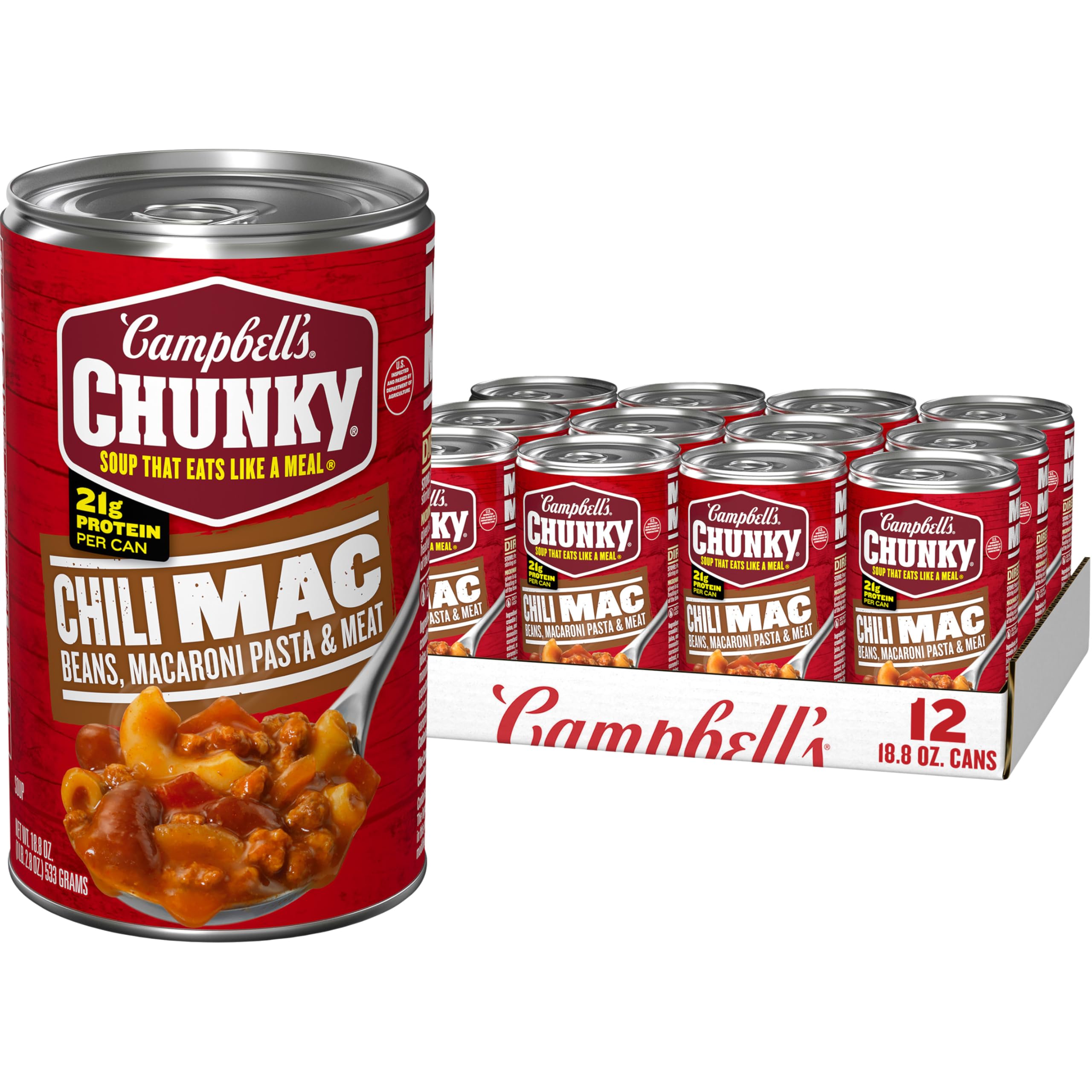 Campbell's Chunky Soup, Chili Mac Soup, 18.8 Ounce Can