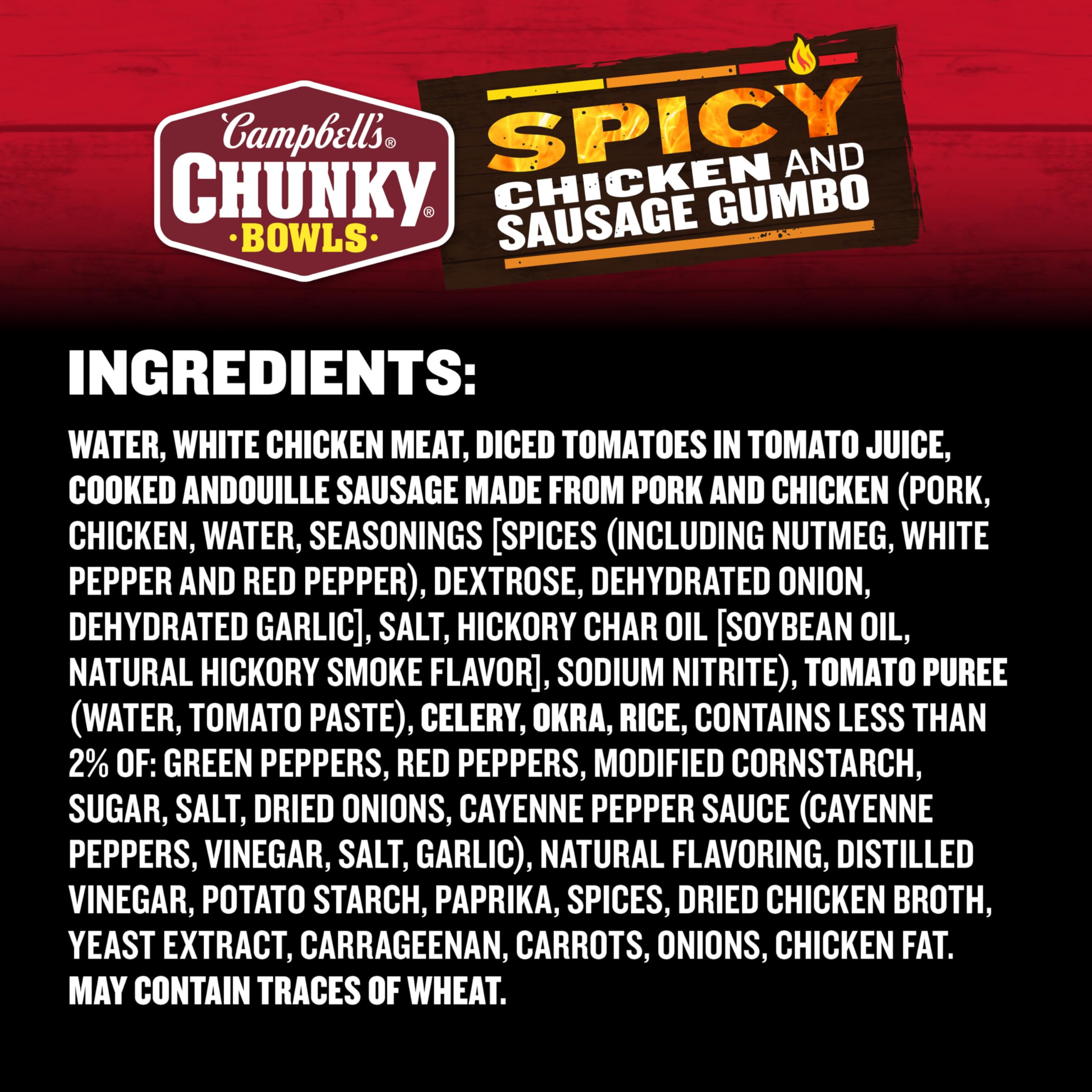 Campbell’s Chunky Soup, Chicken and Sausage Gumbo, 18.8 Oz Can