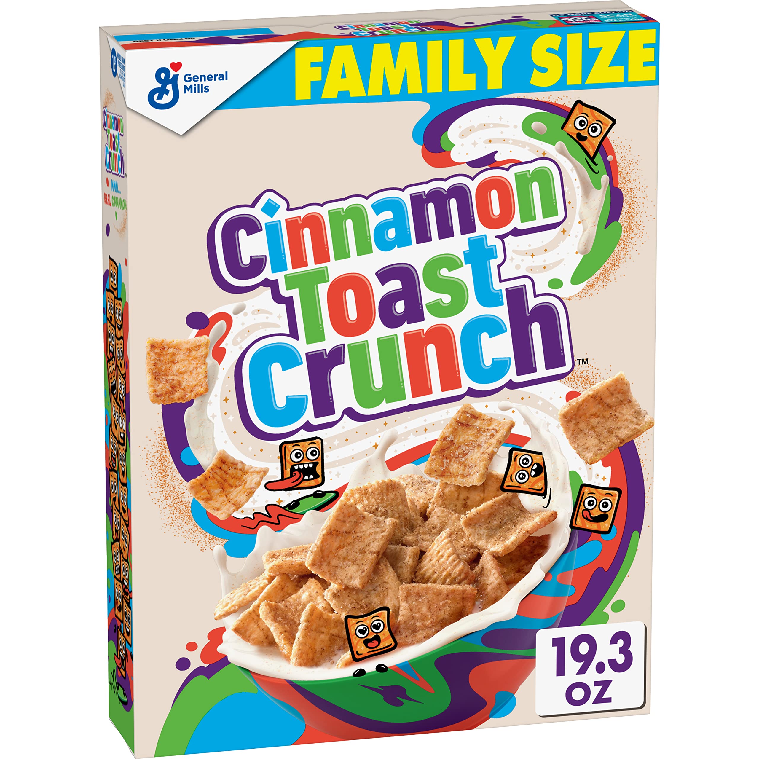 Cinnamon Toast Crunch Breakfast Cereal, Crispy Cinnamon Cereal, Giant Size, 27 oz