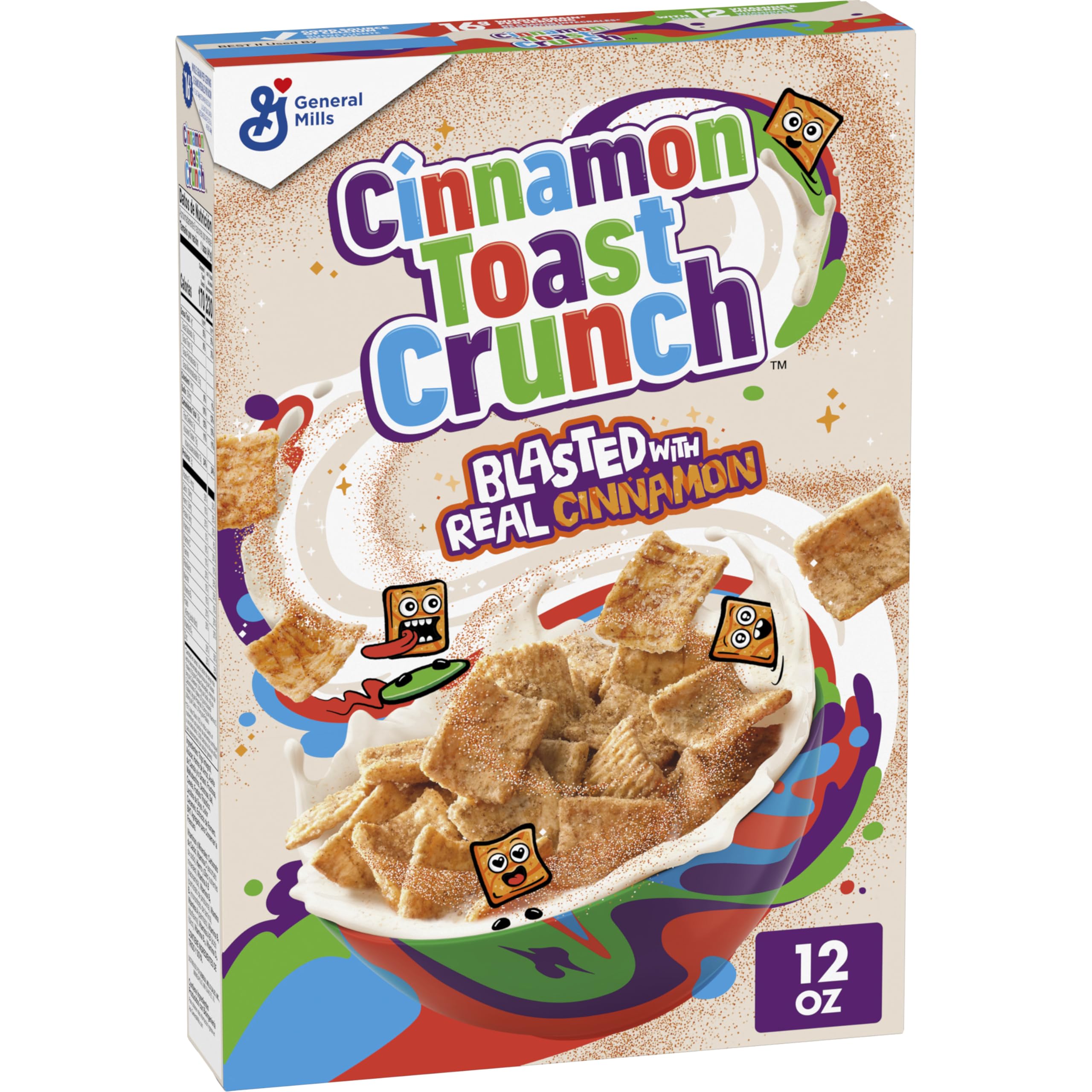 Cinnamon Toast Crunch Breakfast Cereal, Crispy Cinnamon Cereal, Giant Size, 27 oz