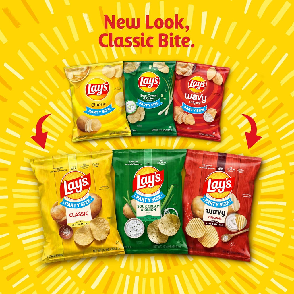 Lay's Potato Chips Variety Pack, 1 oz Bags, (21 Pack) (Packaging and Formula May Vary)